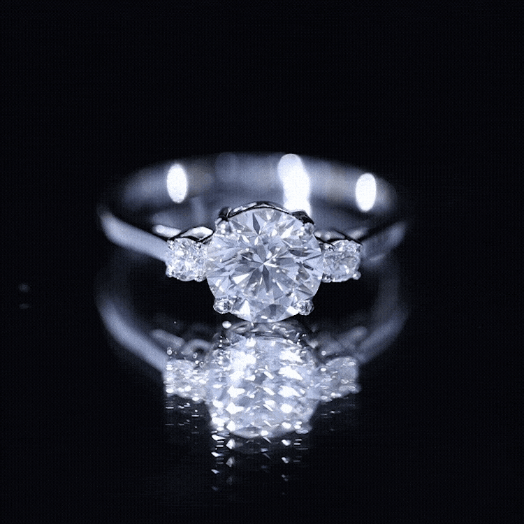 IGI Certified Round Cut Lab Grown Diamond 2 Carat Engagement Ring Lab - ( E-VS1 ) - Rosec Jewels