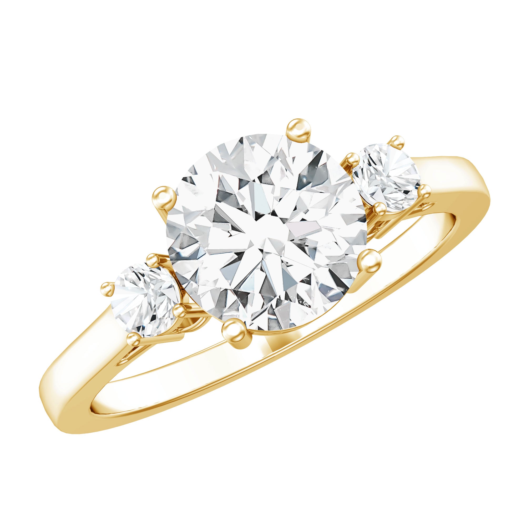 IGI Certified Round Cut Lab Grown Diamond 2 Carat Engagement Ring Lab - ( E-VS1 ) - Rosec Jewels