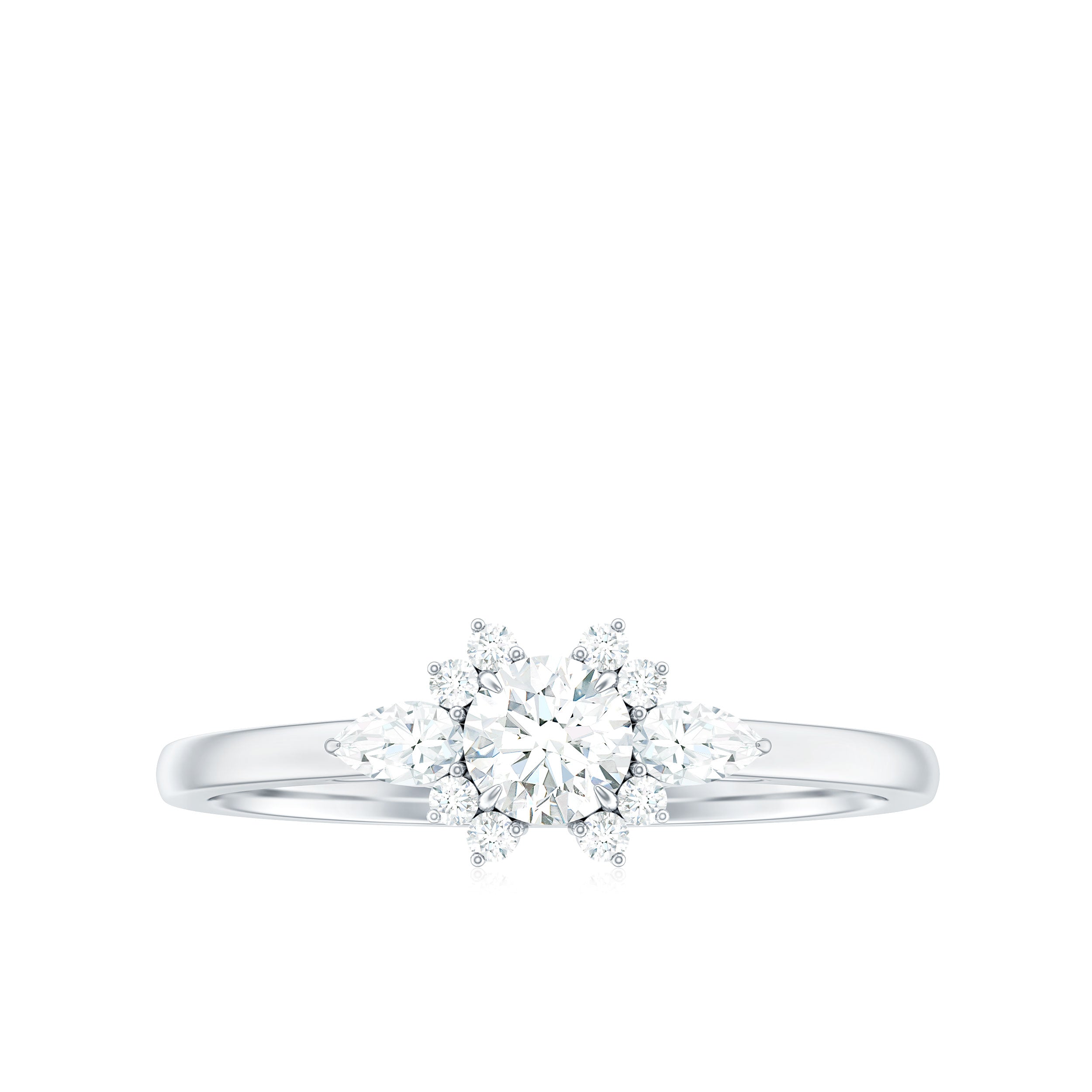 Rosec Jewels-Natural Diamond Promise Ring with Certificate