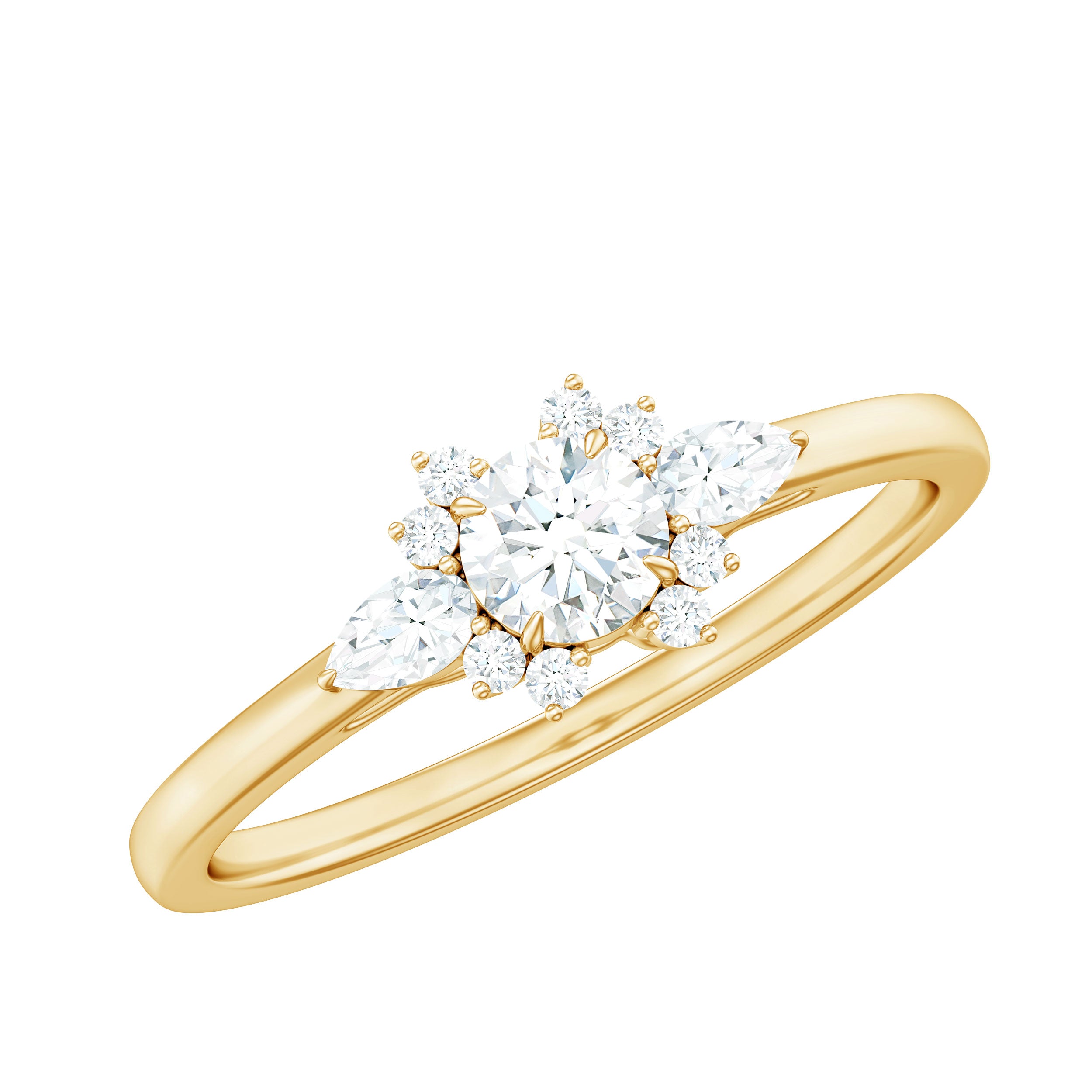Rosec Jewels-Natural Diamond Promise Ring with Certificate