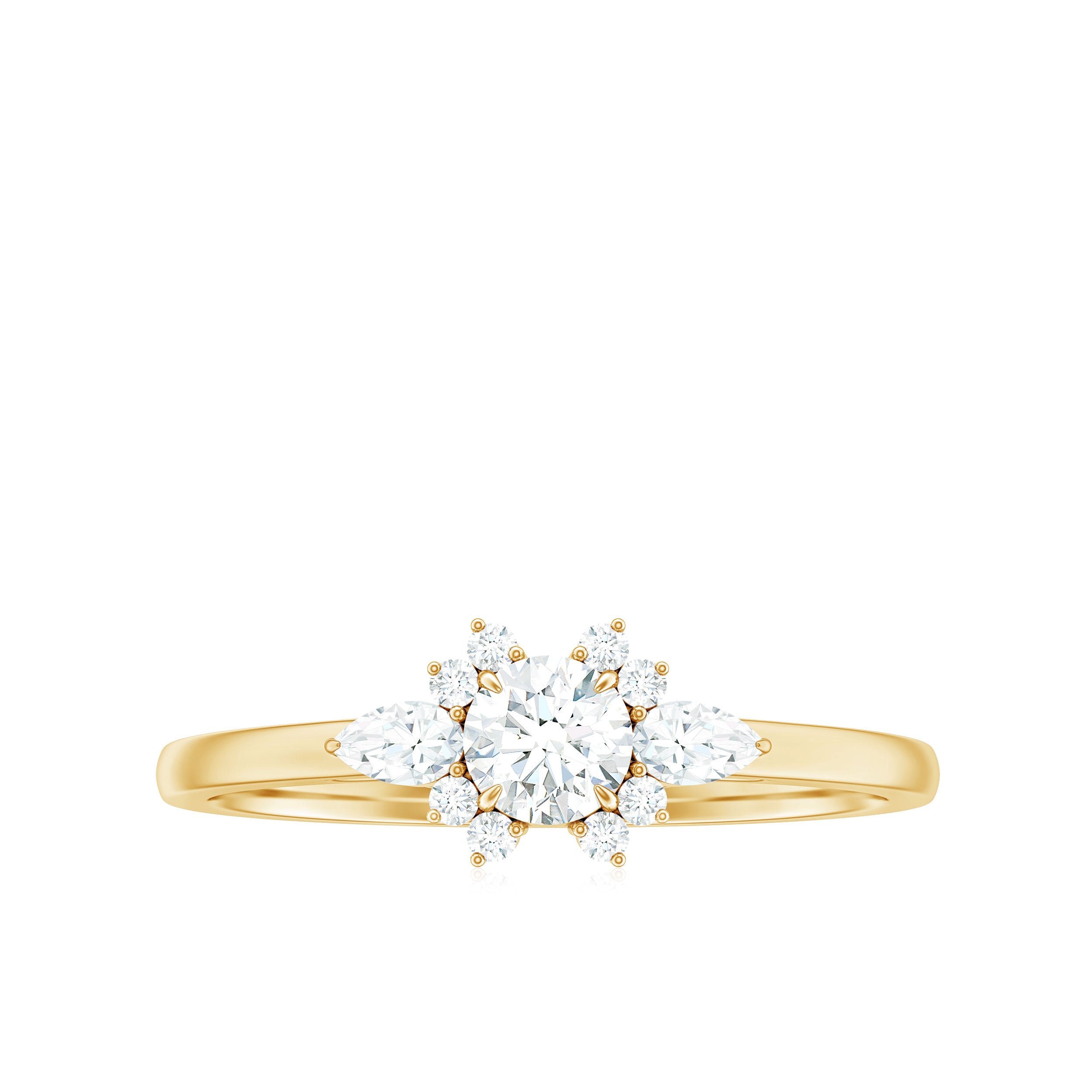 Rosec Jewels-Natural Diamond Promise Ring with Certificate
