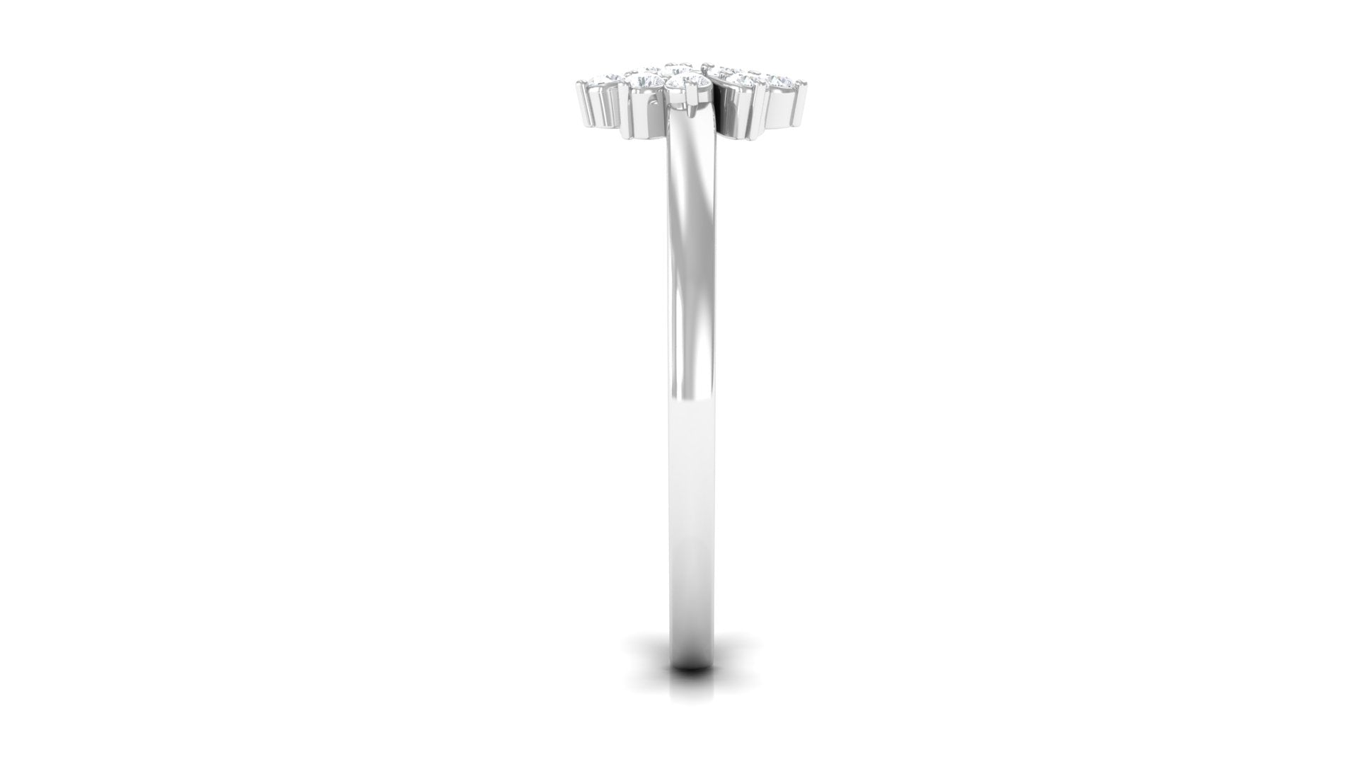 Rosec Jewels-Natural Diamond Flower Promise Ring