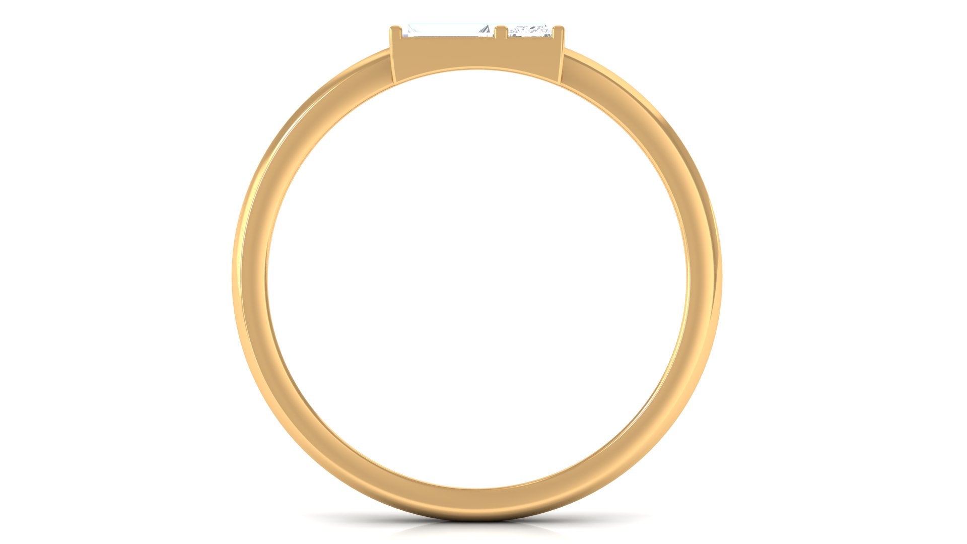Certified Natural Diamond Promise Ring in East West Style Natural - ( HI-SI ) - Rosec Jewels