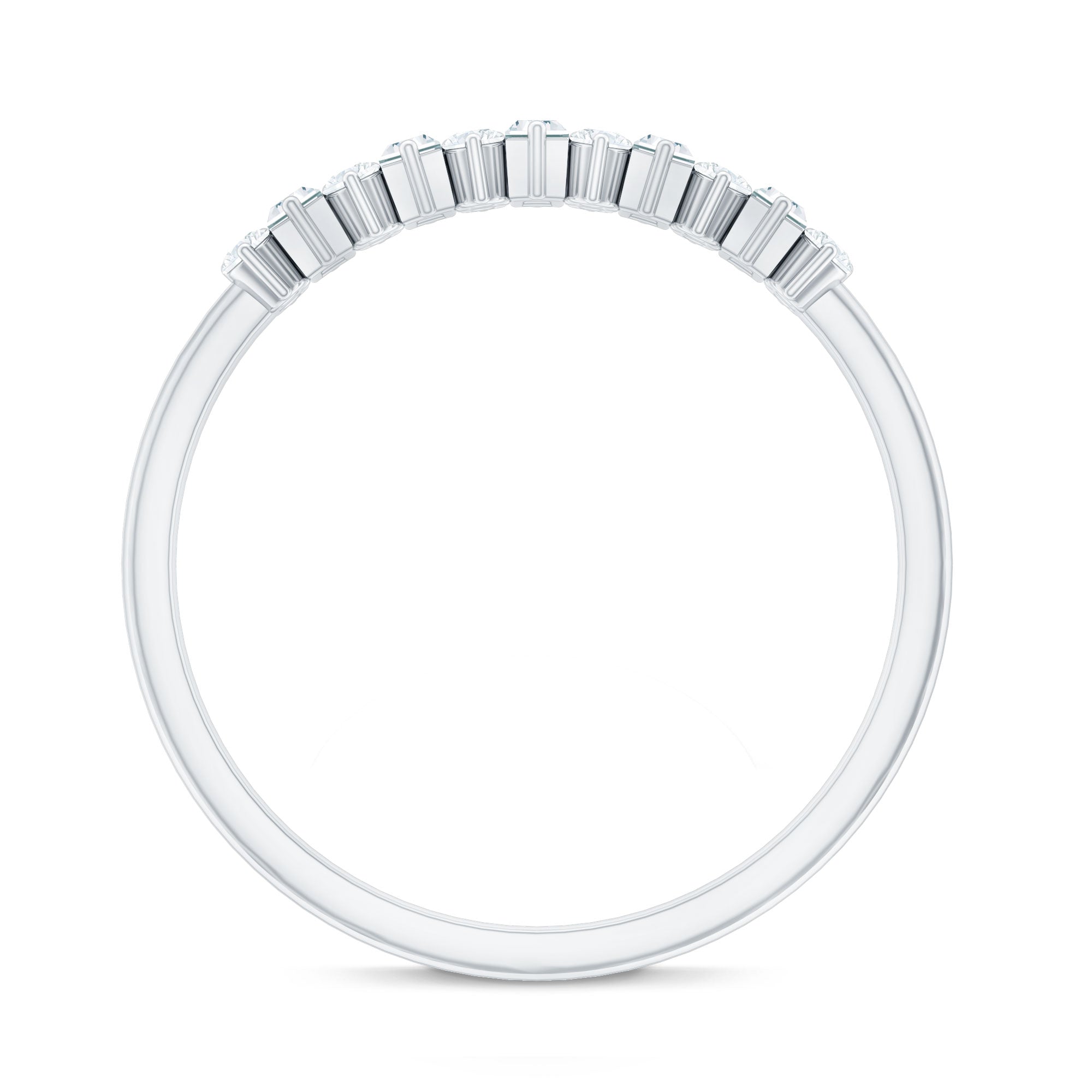 Minimal Natural Diamond Anniversary Ring Natural - ( HI-SI ) - Rosec Jewels