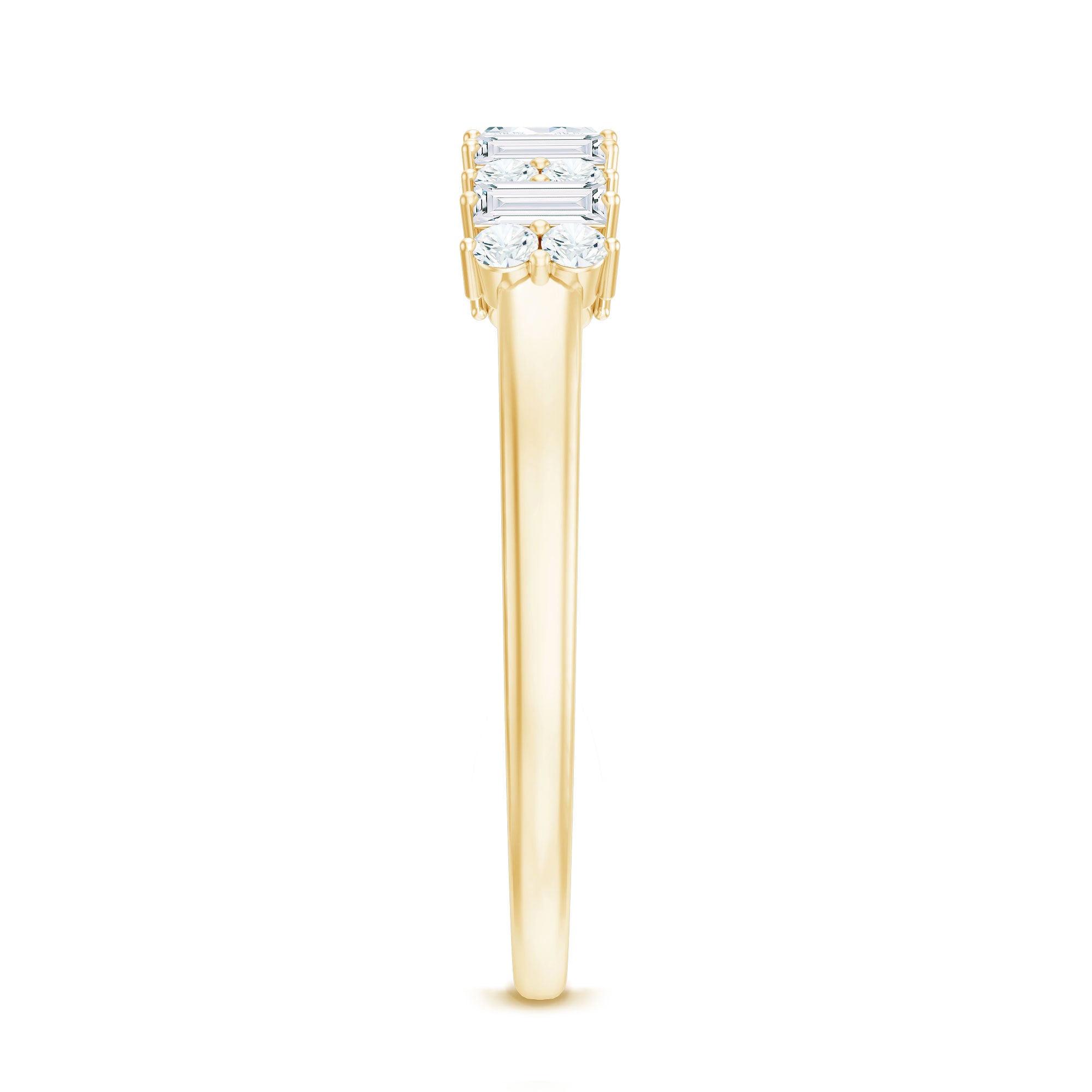 Minimal Natural Diamond Anniversary Ring Natural - ( HI-SI ) - Rosec Jewels