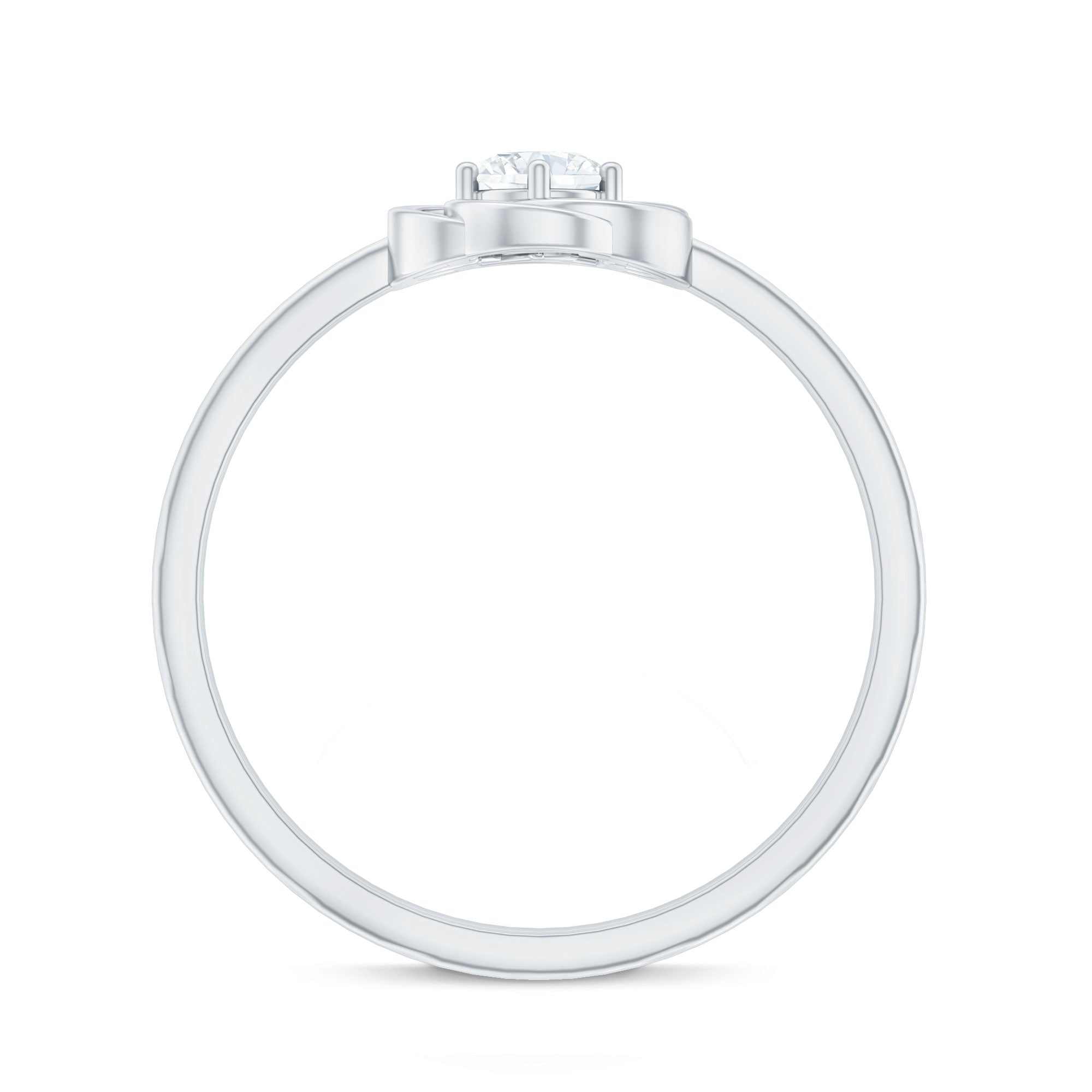 Nature Inspired Diamond Cute Promise Ring with Certificate Natural - ( HI-SI ) - Rosec Jewels