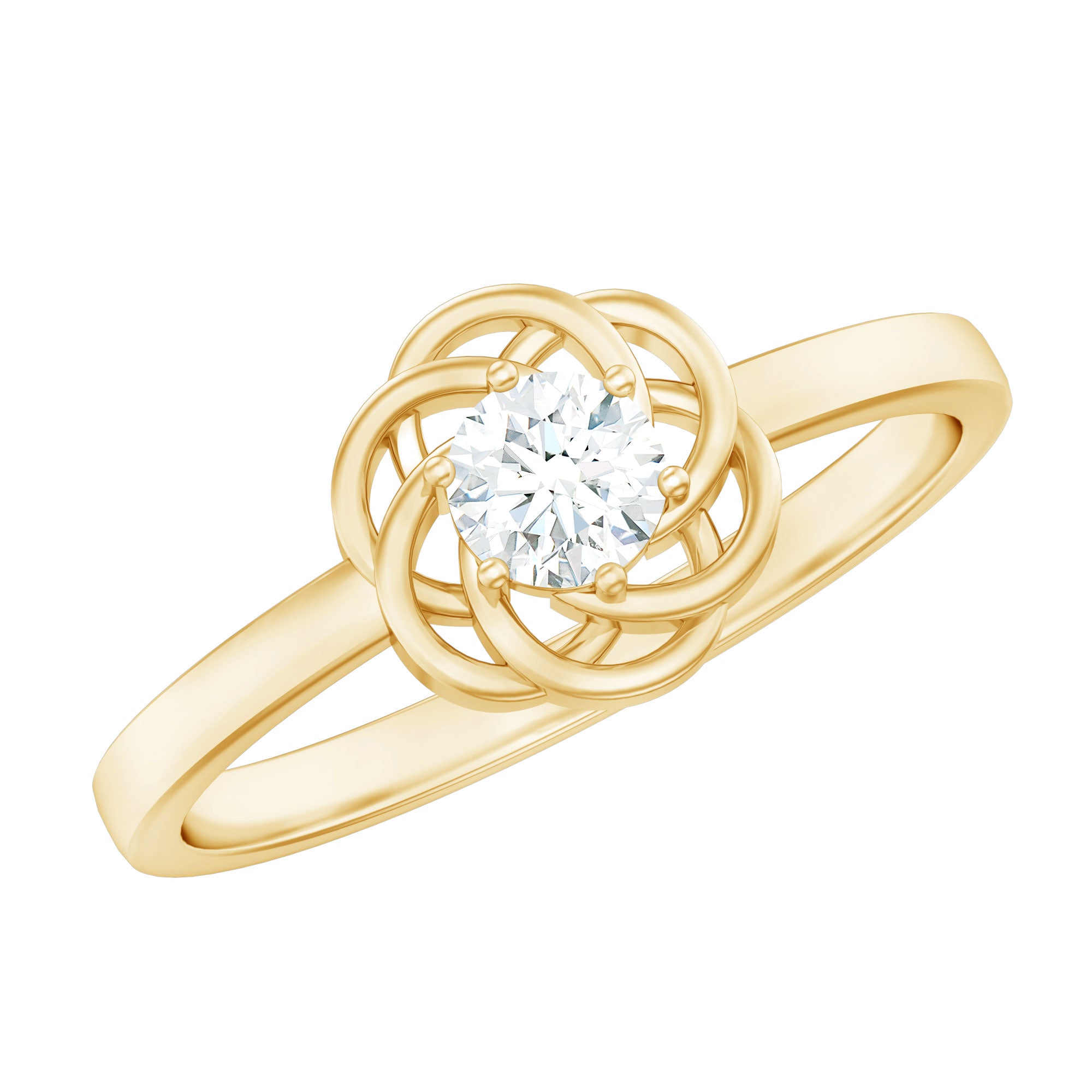 Nature Inspired Diamond Cute Promise Ring with Certificate Natural - ( HI-SI ) - Rosec Jewels