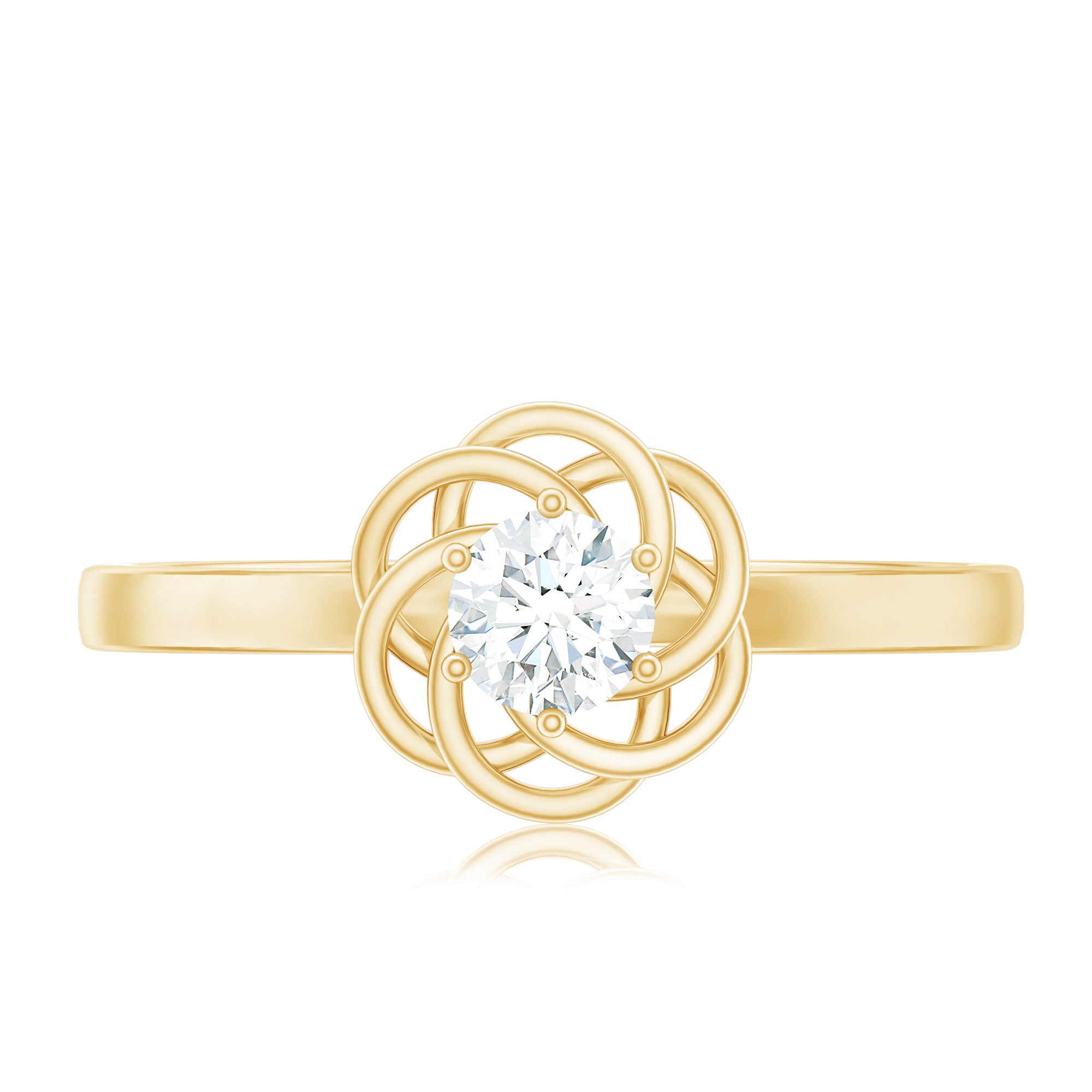 Nature Inspired Diamond Cute Promise Ring with Certificate Natural - ( HI-SI ) - Rosec Jewels