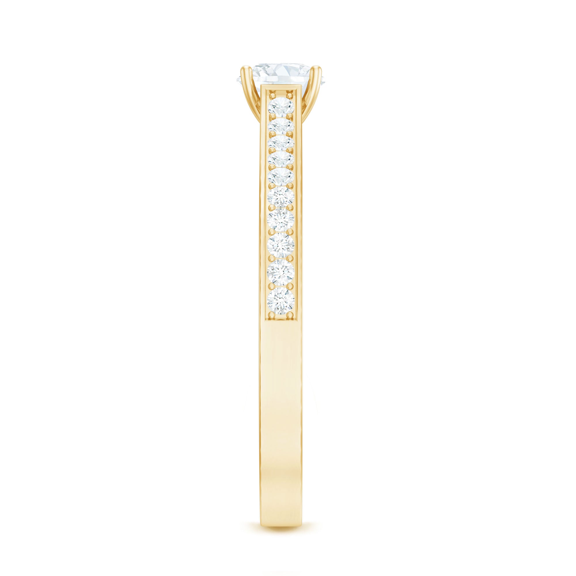 Certified Natural Diamond Promise Ring Natural - ( HI-SI ) - Rosec Jewels