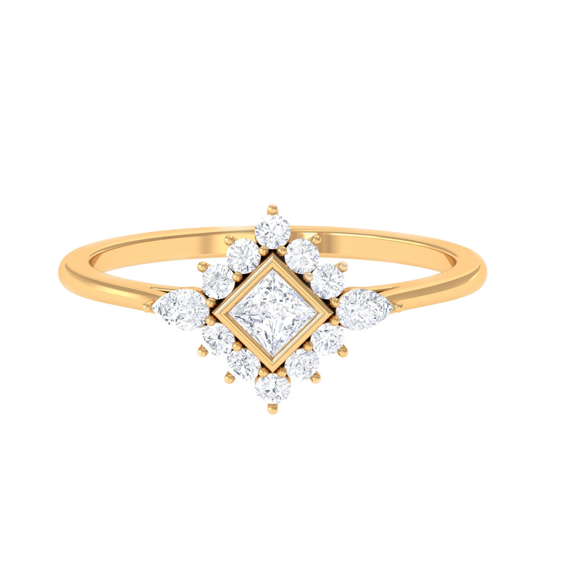 Rosec Jewels-Designer Diamond Engagement Ring with Halo