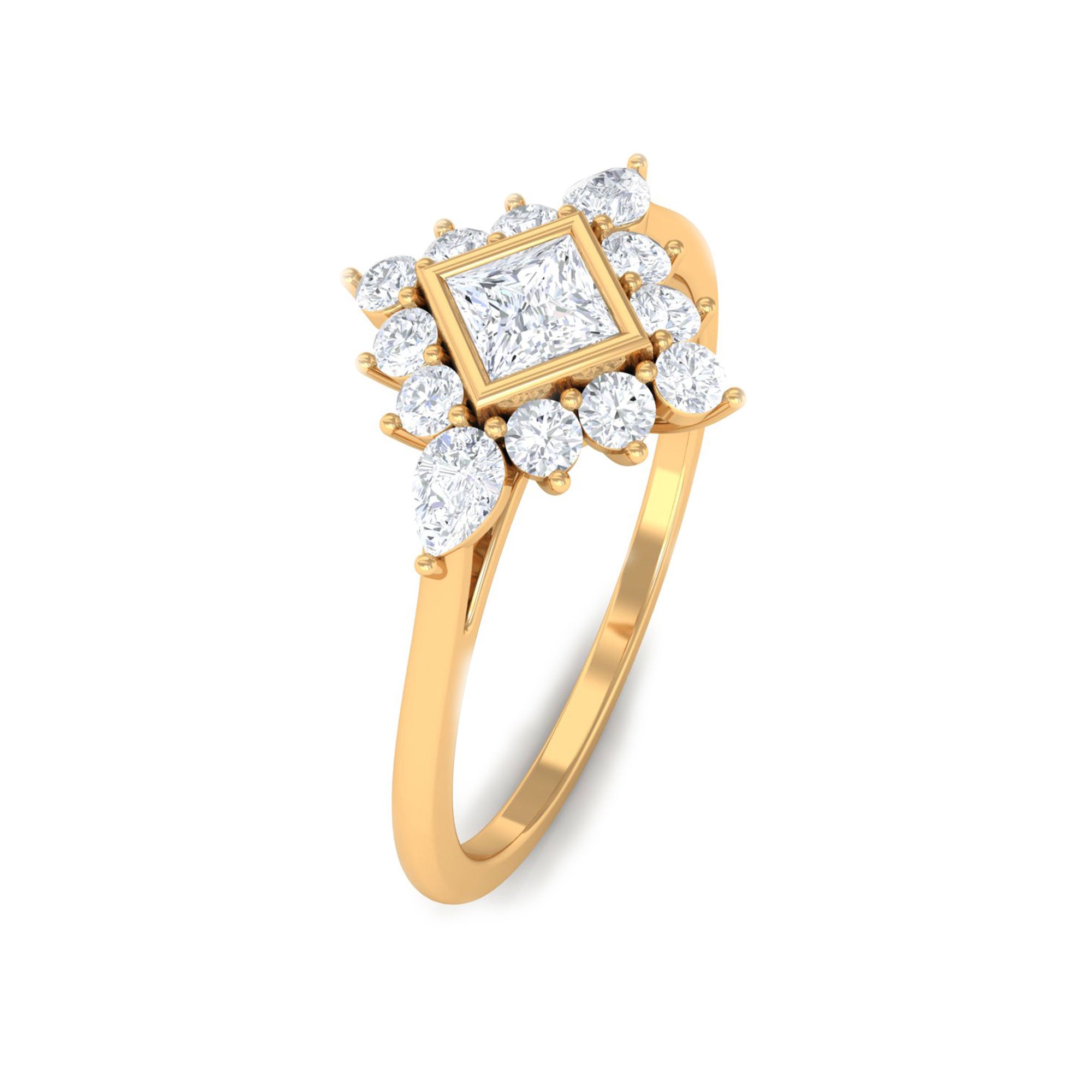 Rosec Jewels-Designer Diamond Engagement Ring with Halo