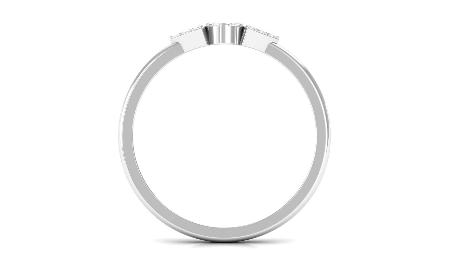 Rosec Jewels-Illusion Set Real Diamond Promise Ring for Her