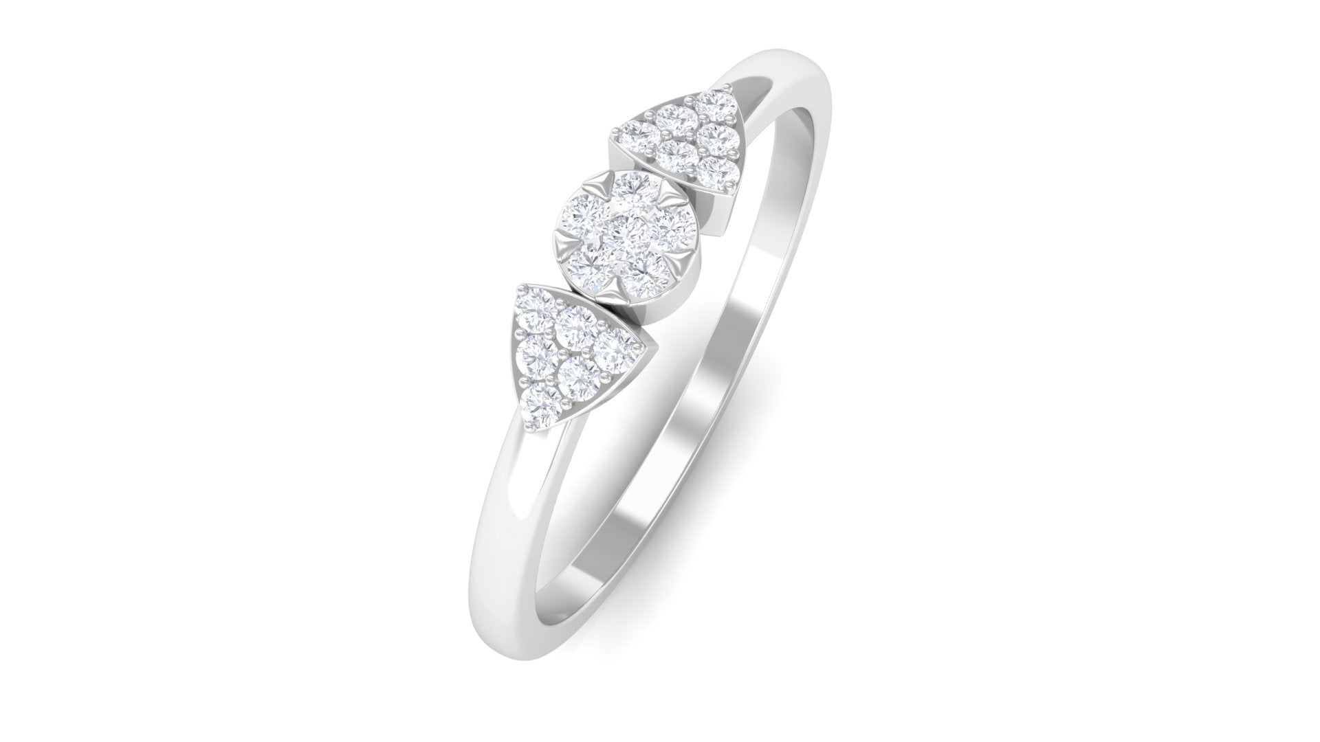 Rosec Jewels-Illusion Set Real Diamond Promise Ring for Her