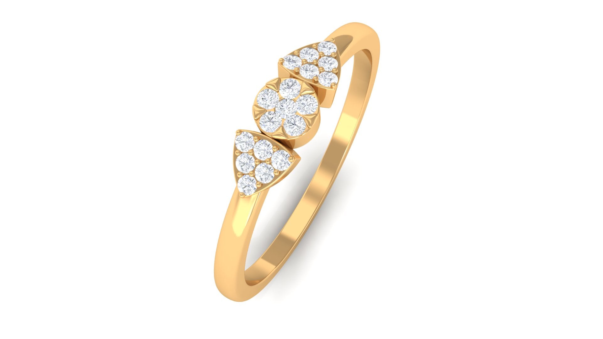 Rosec Jewels-Illusion Set Real Diamond Promise Ring for Her
