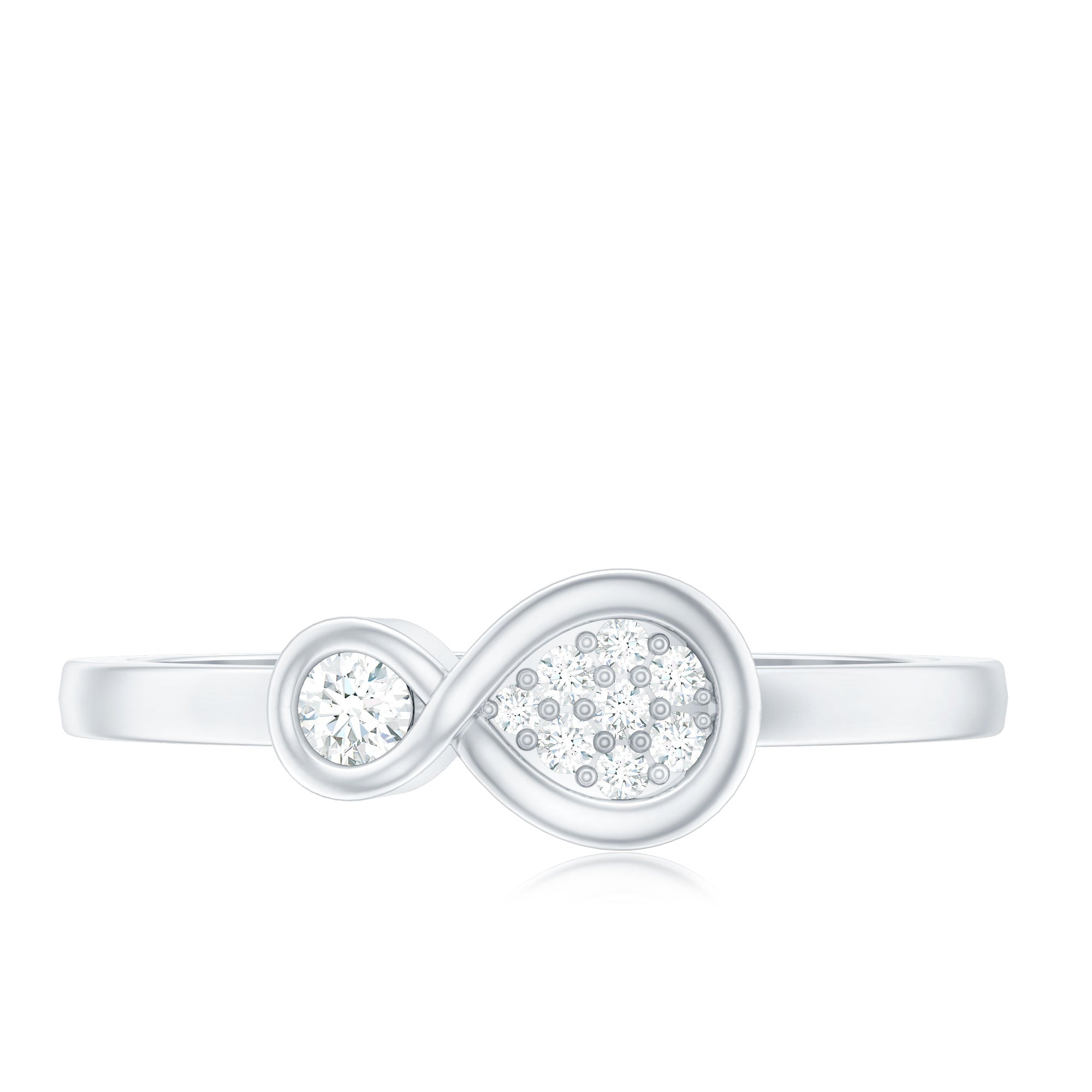 Rosec Jewels-Natural Diamond Infinity Promise Ring