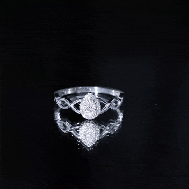 Rosec Jewels-Illusion Set Round Diamond Crossover Engagement Ring