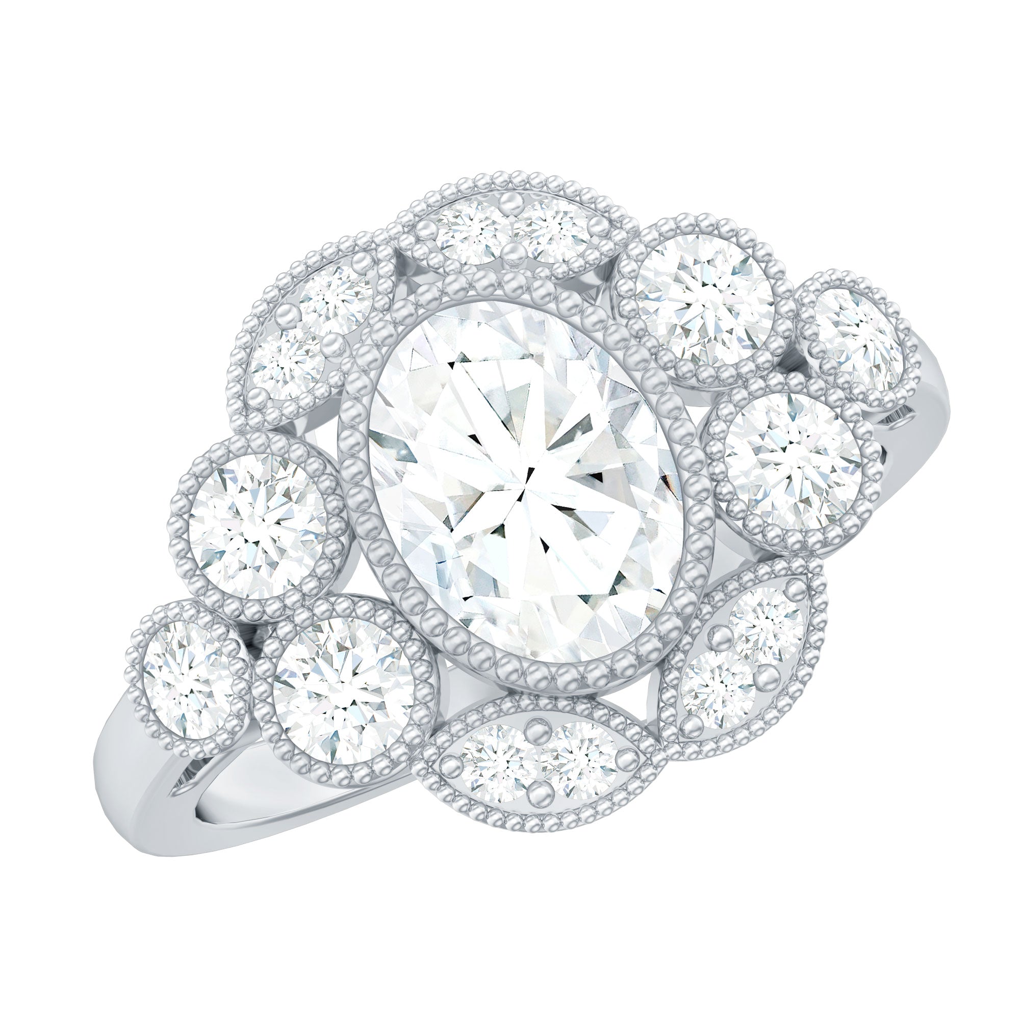 Certified Lab Grown Diamond Oval Engagement Ring