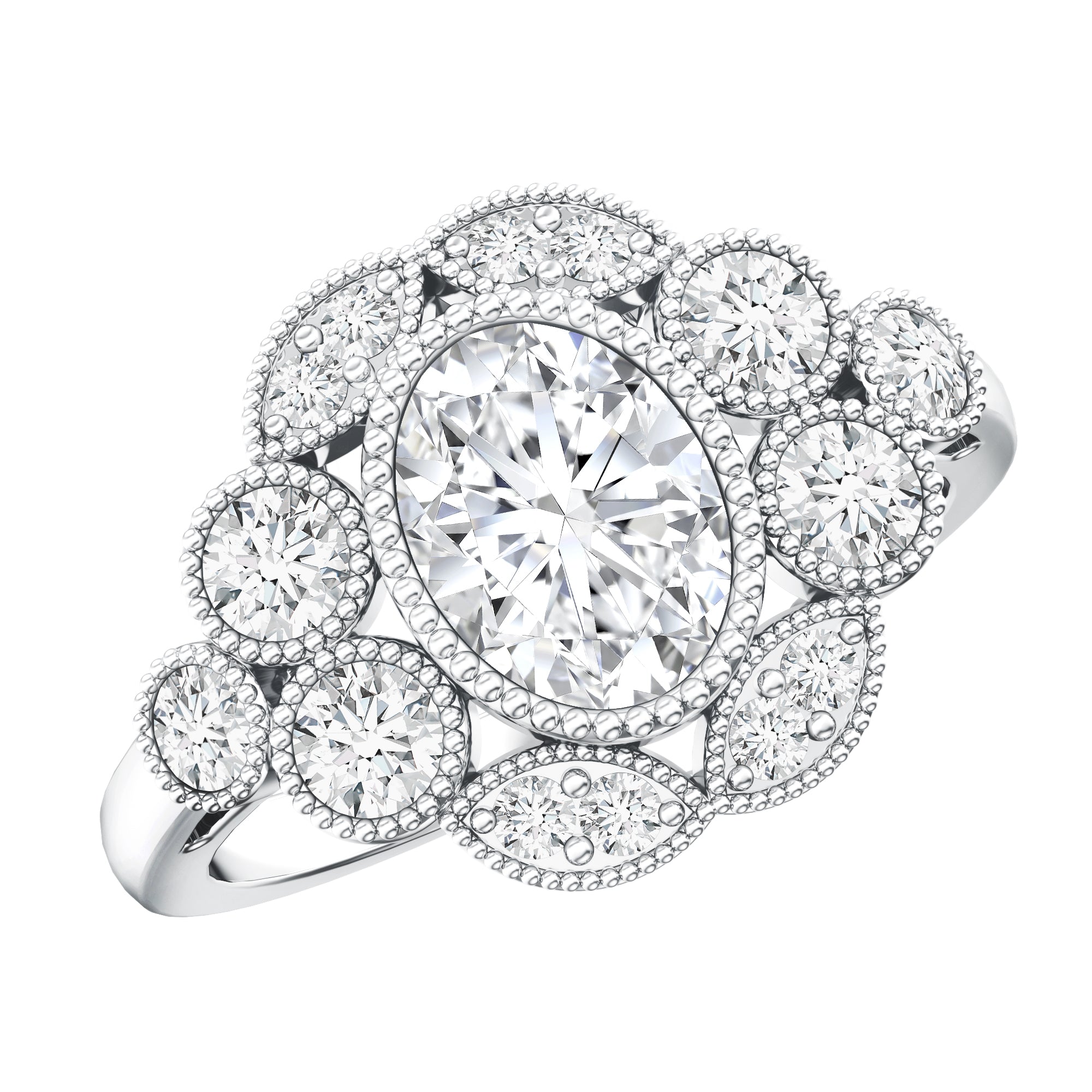 Rosec Jewels-Certified Lab Grown Diamond Oval Engagement Ring