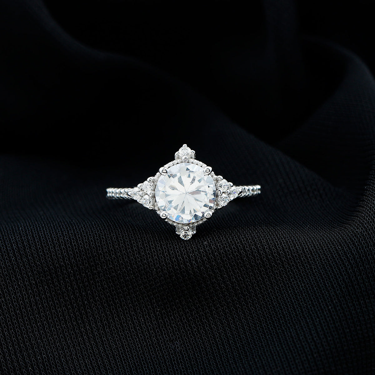2 Carat Lab Grown Diamond Vintage Inspired Engagement Ring with IGI Certificate Lab - ( E-VS1 ) - Rosec Jewels
