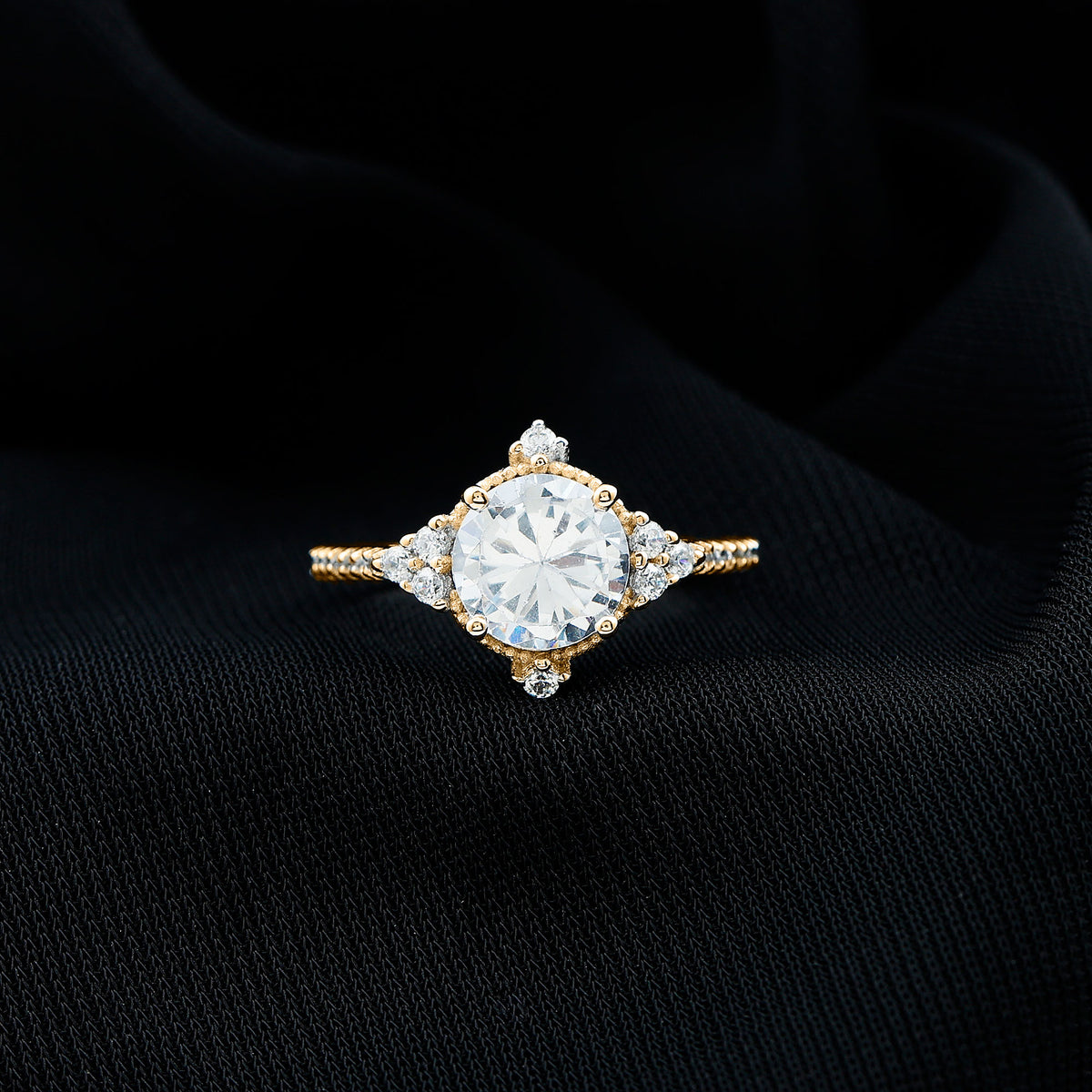 2 Carat Lab Grown Diamond Vintage Inspired Engagement Ring with IGI Certificate Lab - ( E-VS1 ) - Rosec Jewels
