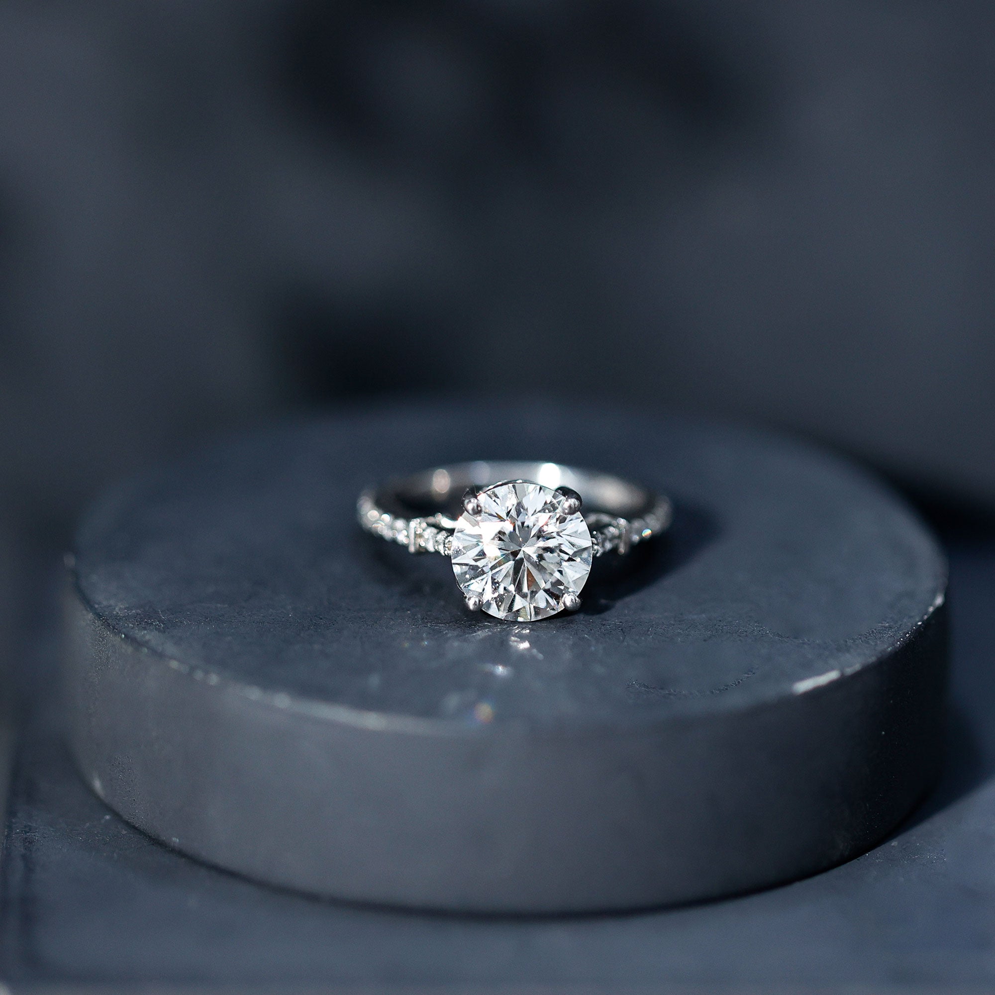 Certified 2 Carat Lab Grown Diamond Simple Engagement Ring Lab - ( EF-VS ) - Rosec Jewels