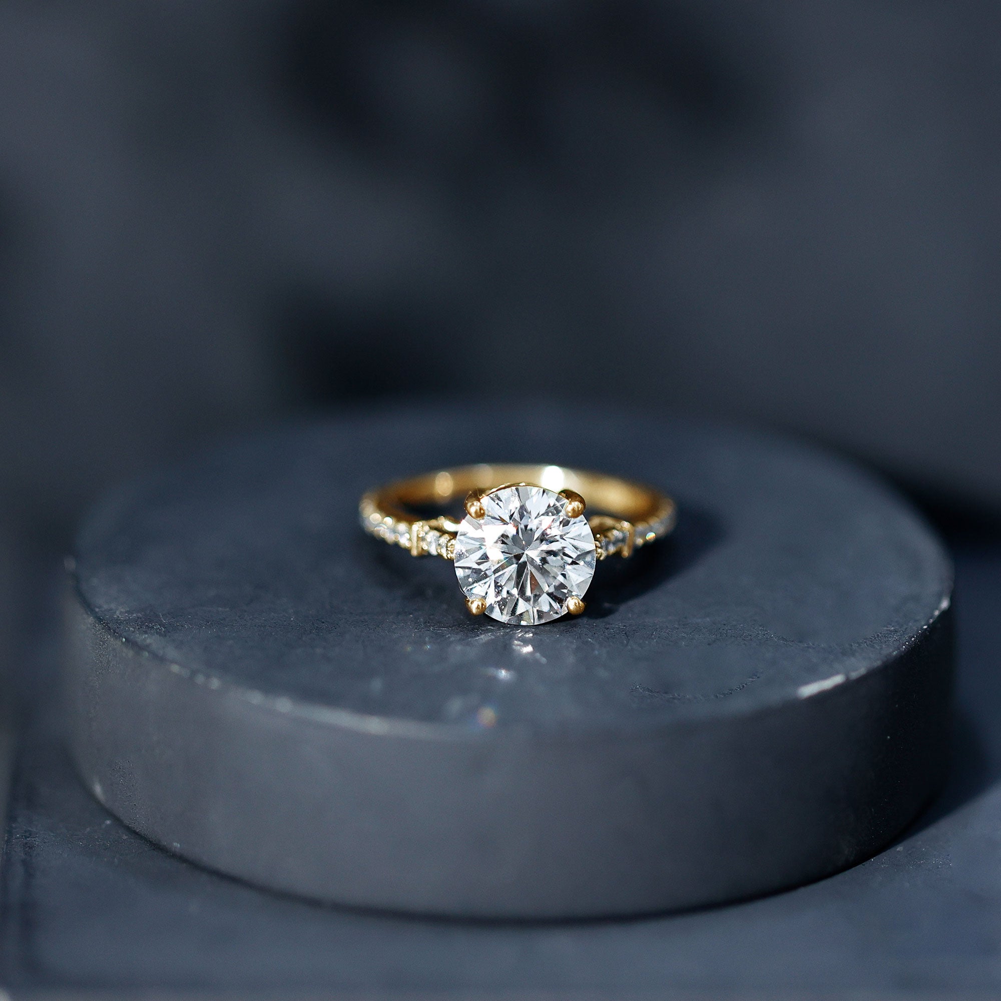Certified 2 Carat Lab Grown Diamond Simple Engagement Ring Lab - ( EF-VS ) - Rosec Jewels