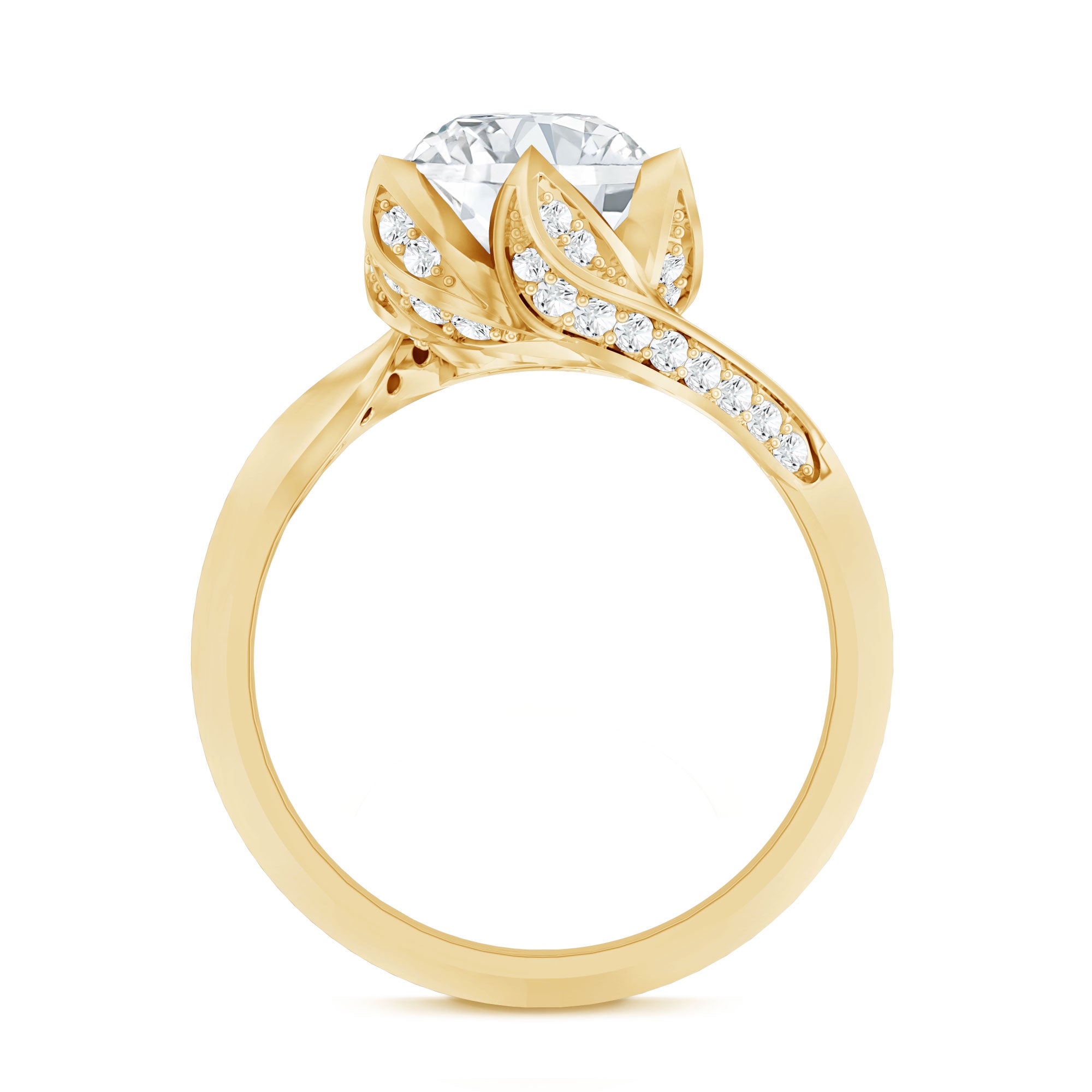 2 Carat Lab Grown Diamond Vintage Floral Engagement Ring Lab - ( EF-VS ) - Rosec Jewels