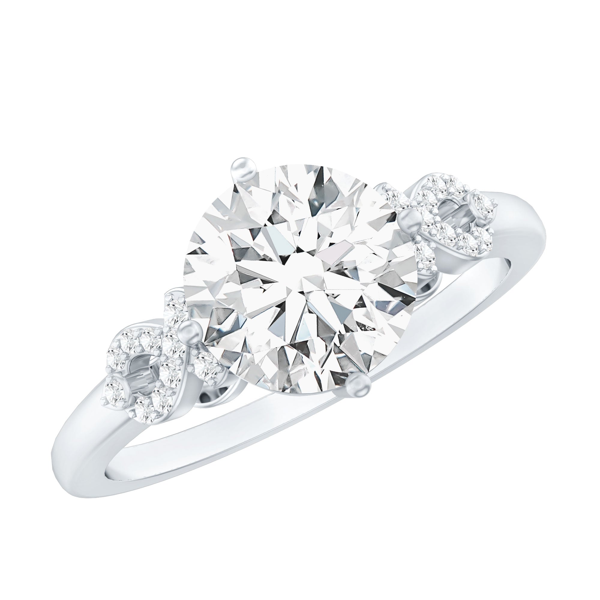 Certified 2 Carat Lab Grown Diamond Solitaire Engagement Ring