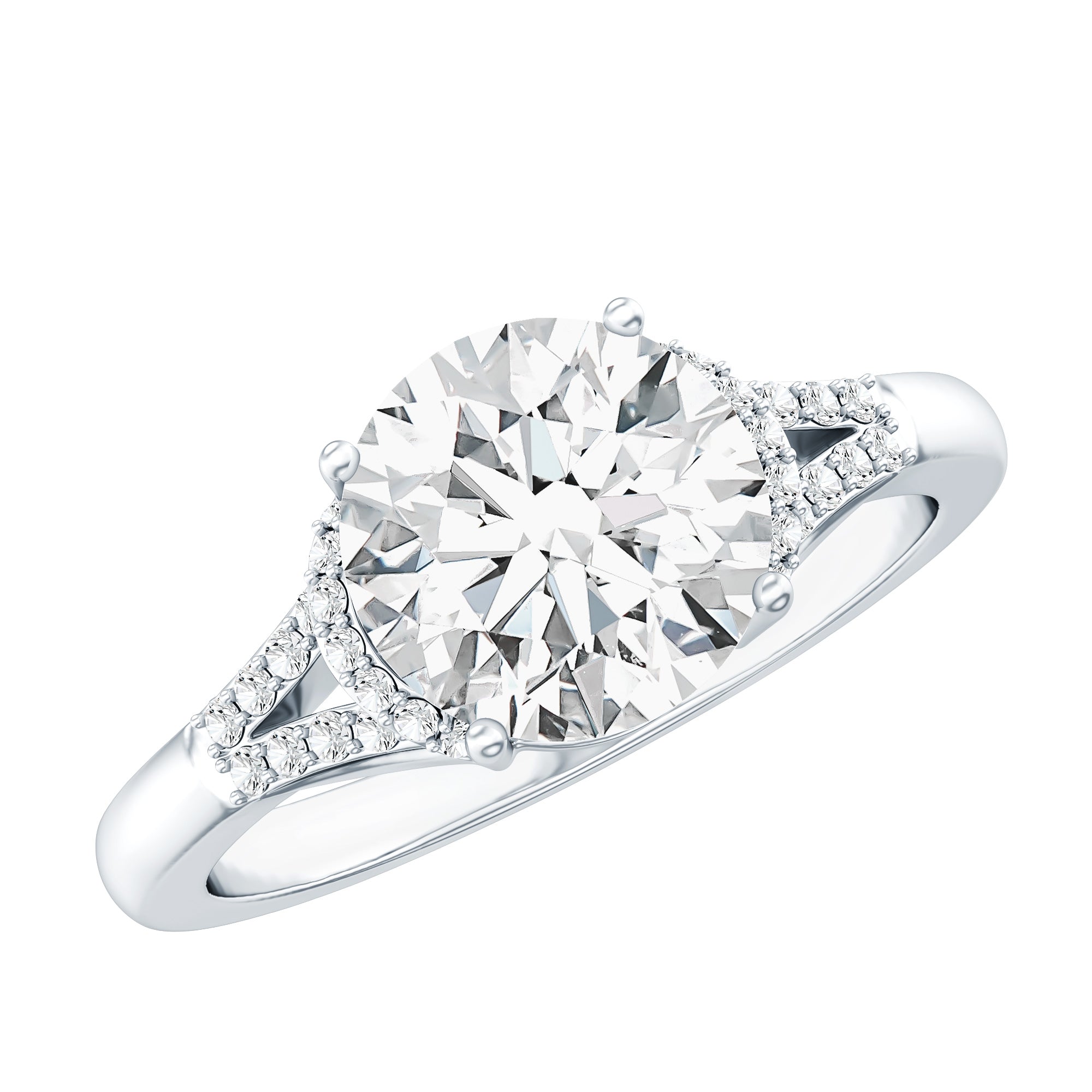Certified 8 MM Lab Grown Diamond Solitaire Engagement Ring Lab - ( EF-VS ) - Rosec Jewels