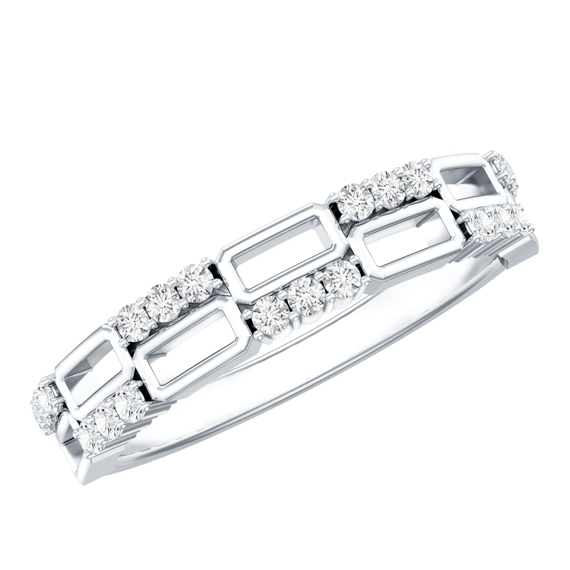 Certified Lab Grown Diamond Wedding Anniversary Ring For Women Lab - ( EF-VS ) - Rosec Jewels