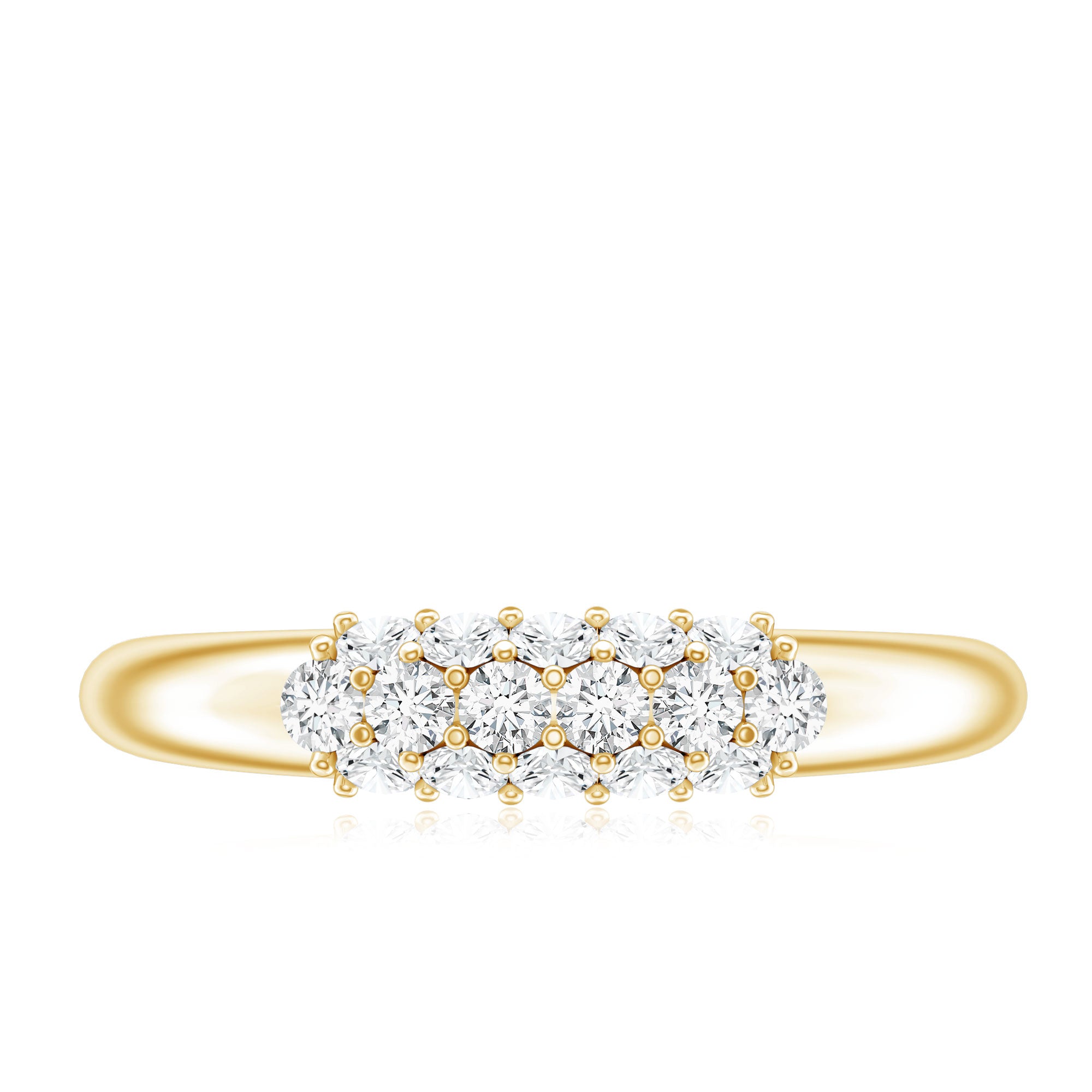 Certified Lab Grown Diamond Anniversary Ring Lab - ( EF-VS ) - Rosec Jewels
