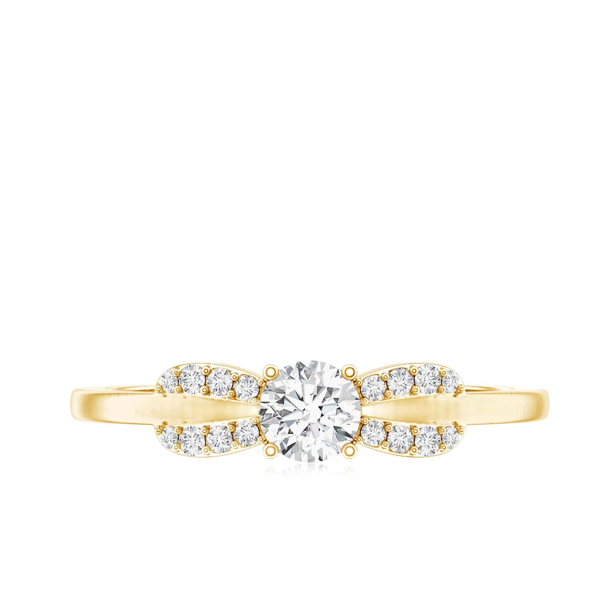 Certified Lab Grown Diamond Minimalist Promise Ring For Women Lab - ( EF-VS ) - Rosec Jewels