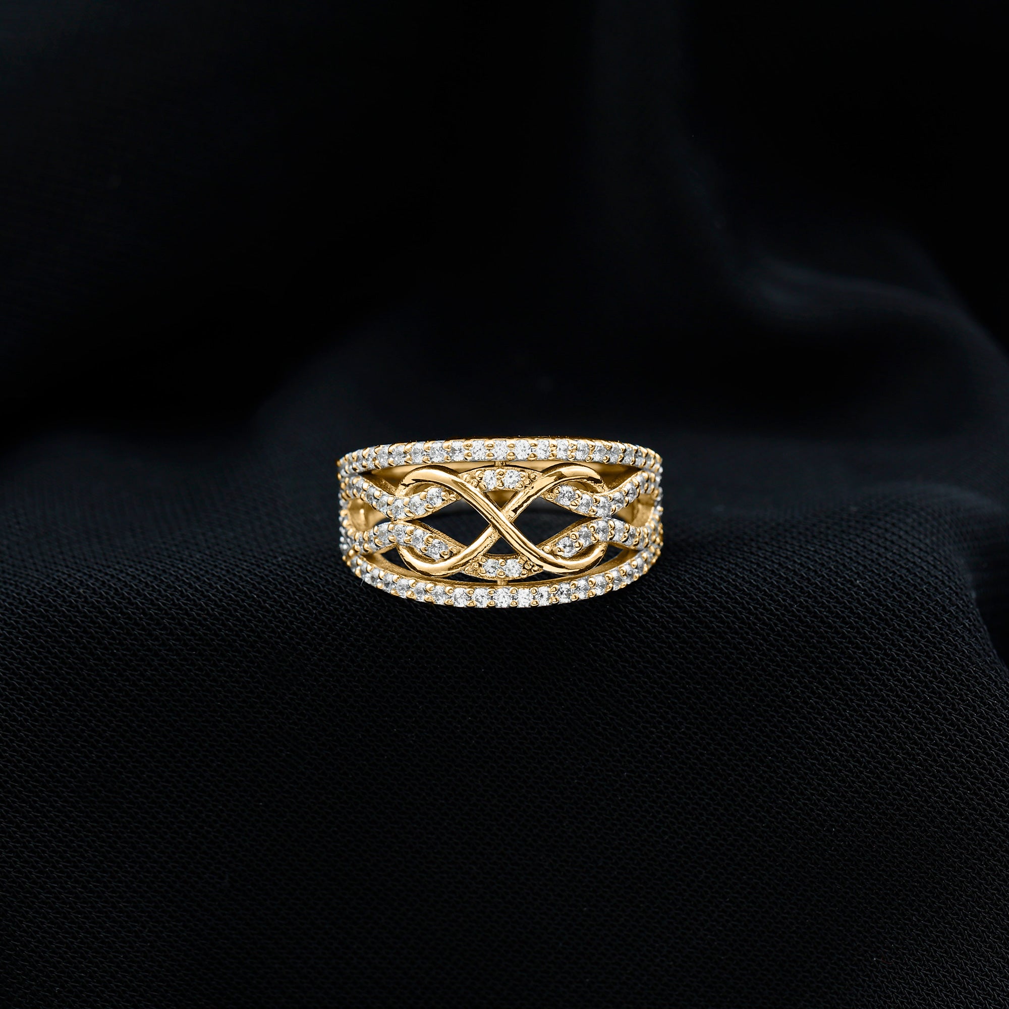 Certified Lab Grown Diamond Infinity Wedding Band Ring Lab - ( EF-VS ) - Rosec Jewels