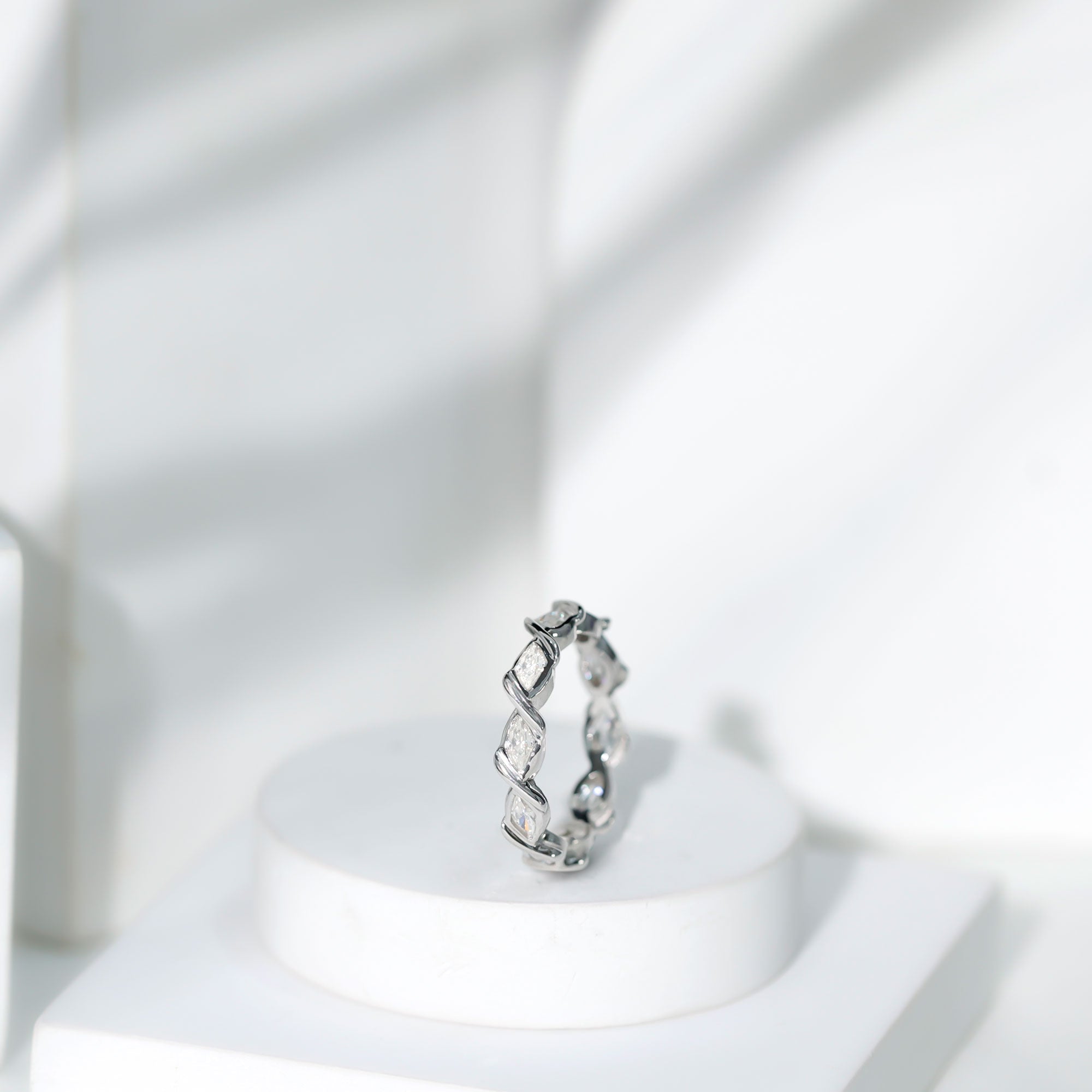 Certified Lab Grown Diamond Wedding Anniversary Ring Lab - ( EF-VS ) - Rosec Jewels