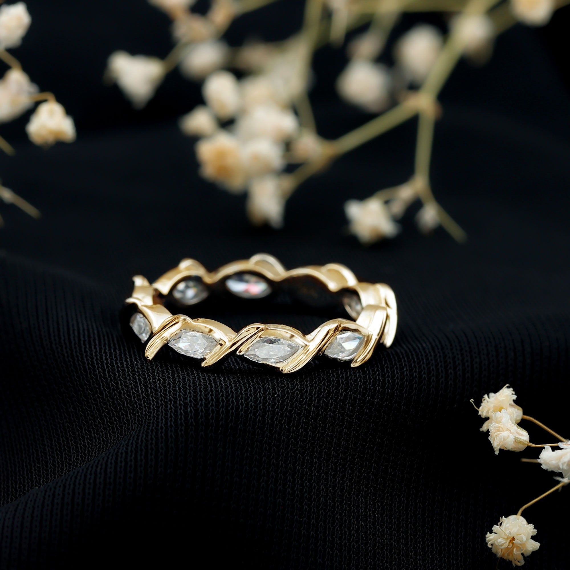Certified Lab Grown Diamond Wedding Anniversary Ring Lab - ( EF-VS ) - Rosec Jewels