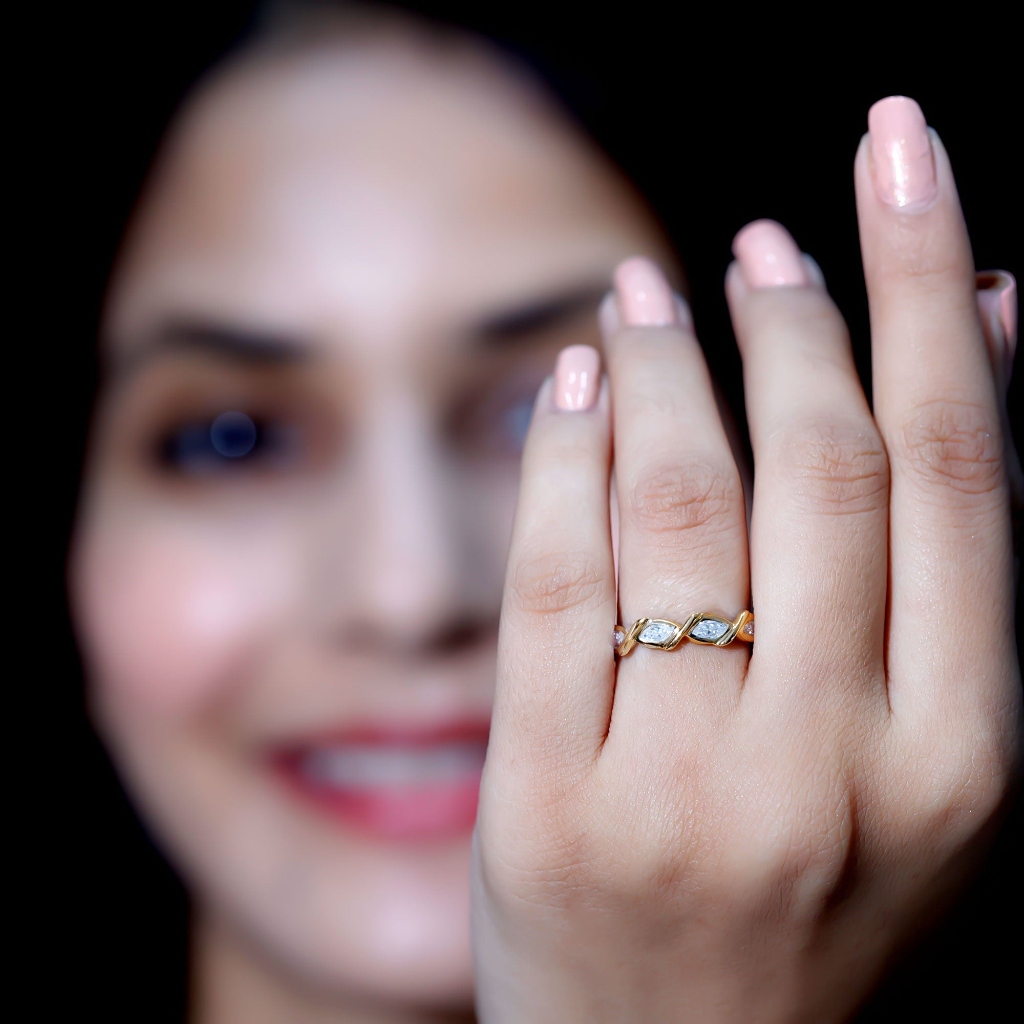Certified Lab Grown Diamond Wedding Anniversary Ring Lab - ( EF-VS ) - Rosec Jewels
