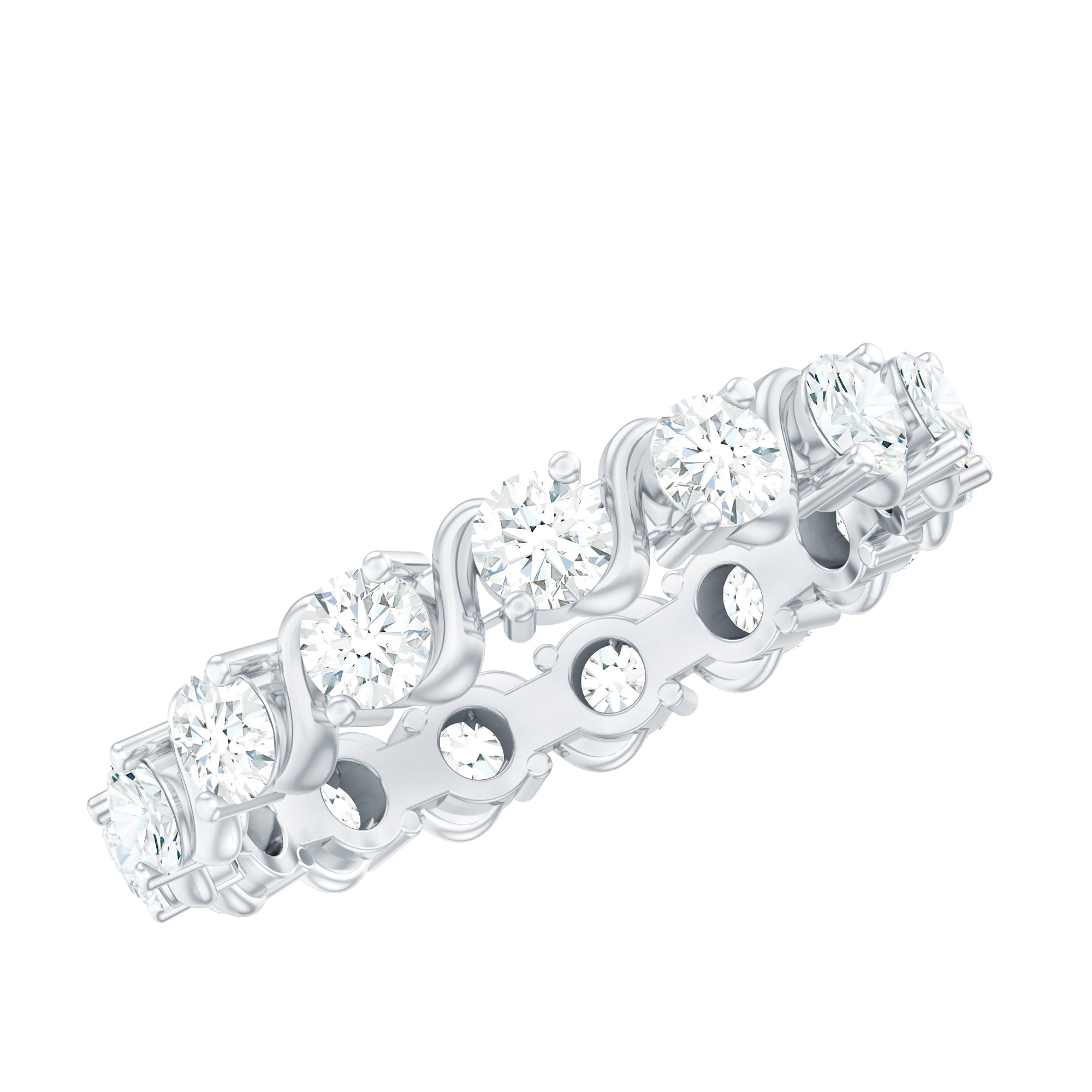 Certified Lab Grown Diamond Eternity Wedding Band