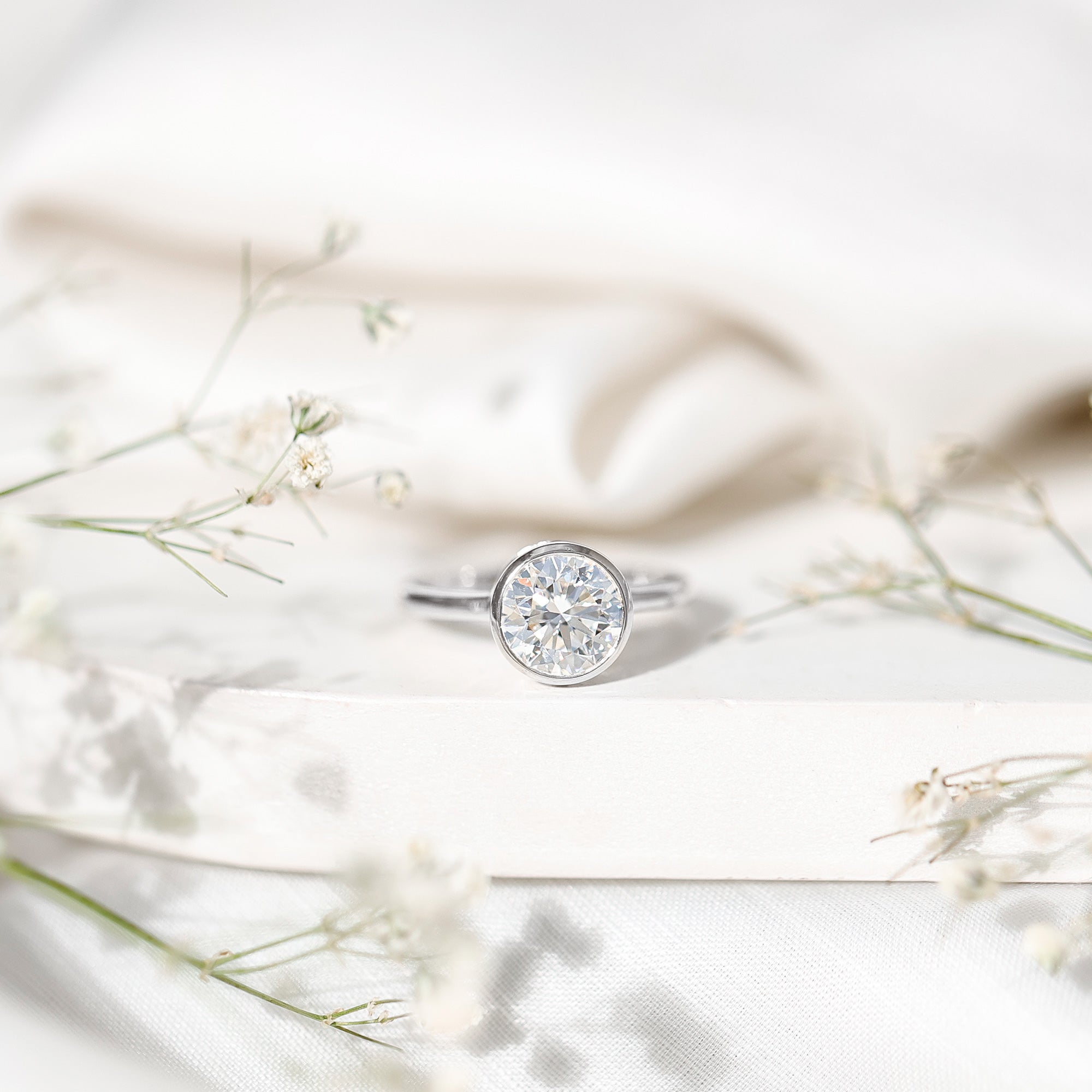 2 CT IGI Certified Lab Grown Diamond Solitaire Engagement Ring Lab - ( E-VS1 ) - Rosec Jewels