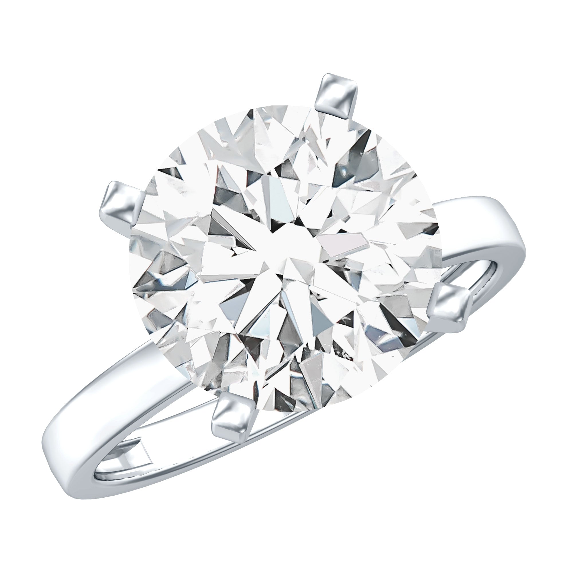IGI Certified 5 CT Lab Grown Diamond Big Engagement Ring Lab - ( E-VS1 ) - Rosec Jewels