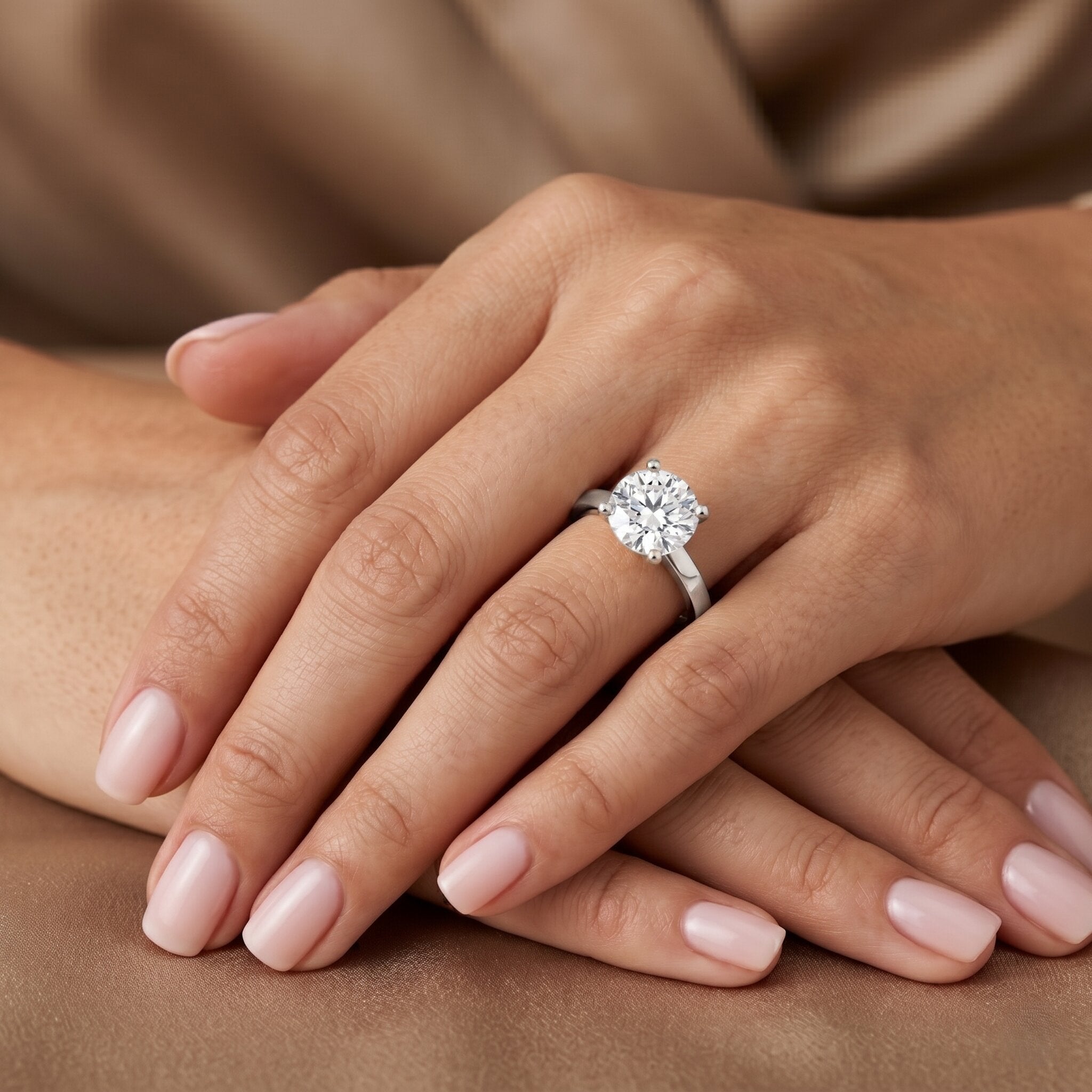 4 CT IGI Certified Lab Diamond Timeless Engagement Ring Lab - ( E-VS1 ) - Rosec Jewels