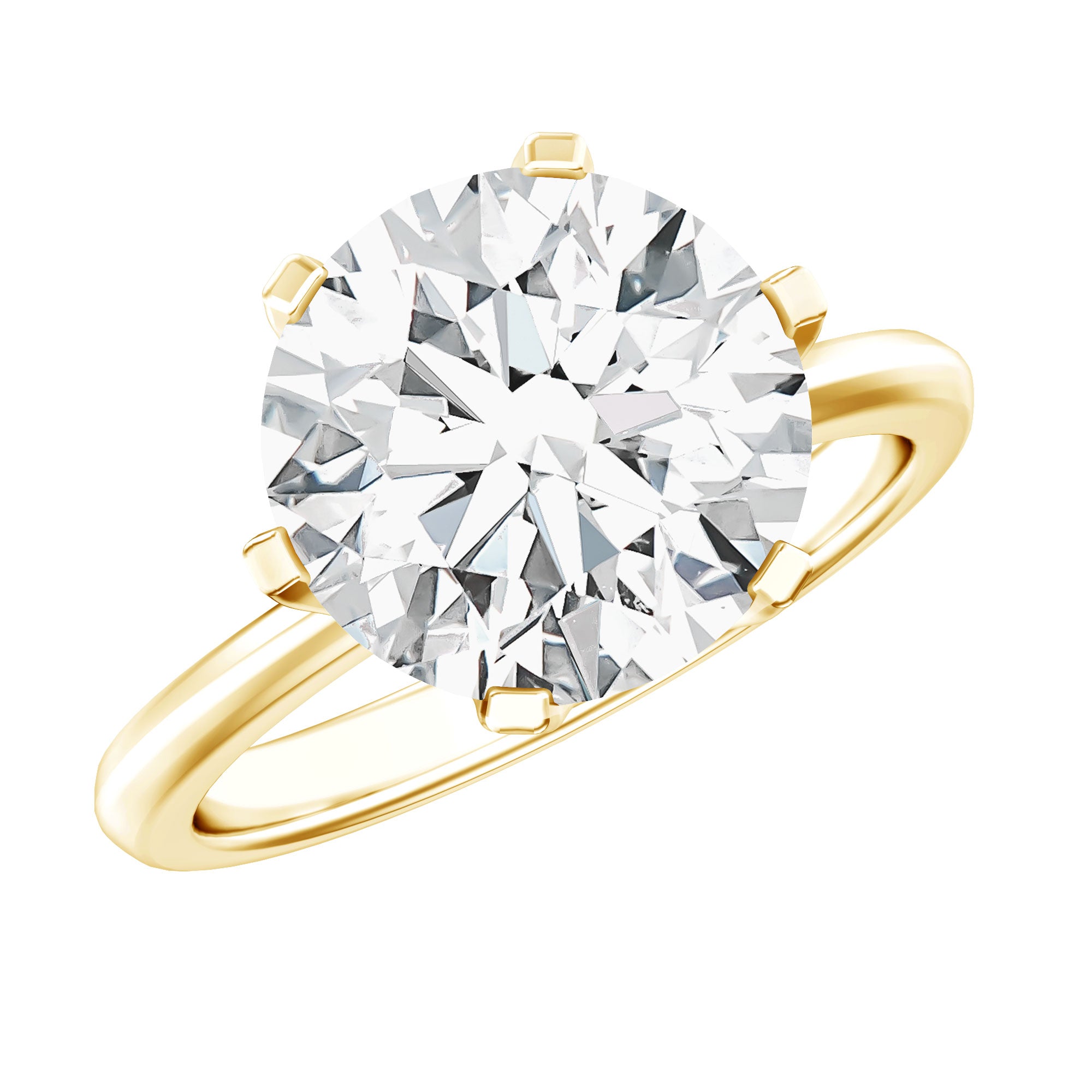 IGI Certified 5 Carat Lab Grown Diamond Solitaire Engagement Ring Lab - ( E-VS1 ) - Rosec Jewels