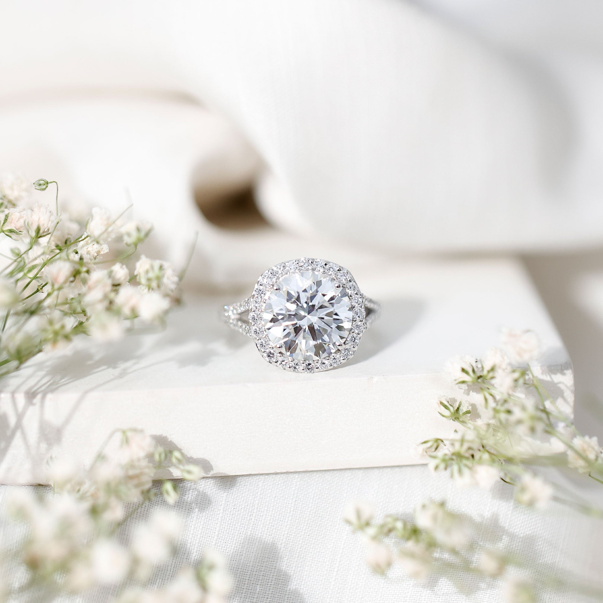 5 Carat Lab Grown Big Diamond Engagement Ring with IGI Certificate Lab - ( E-VS1 ) - Rosec Jewels