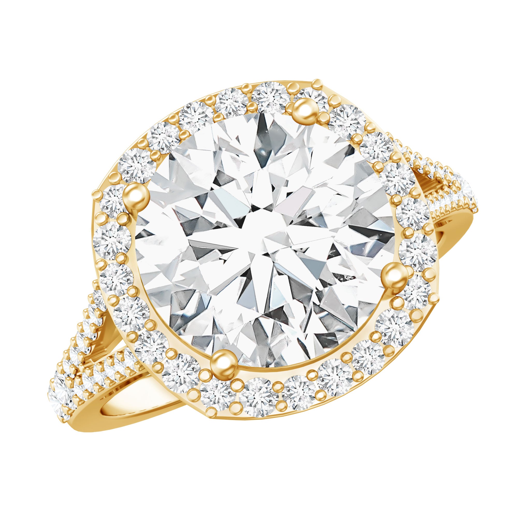 5 Carat Lab Grown Big Diamond Engagement Ring with IGI Certificate Lab - ( EF-VS ) - Rosec Jewels