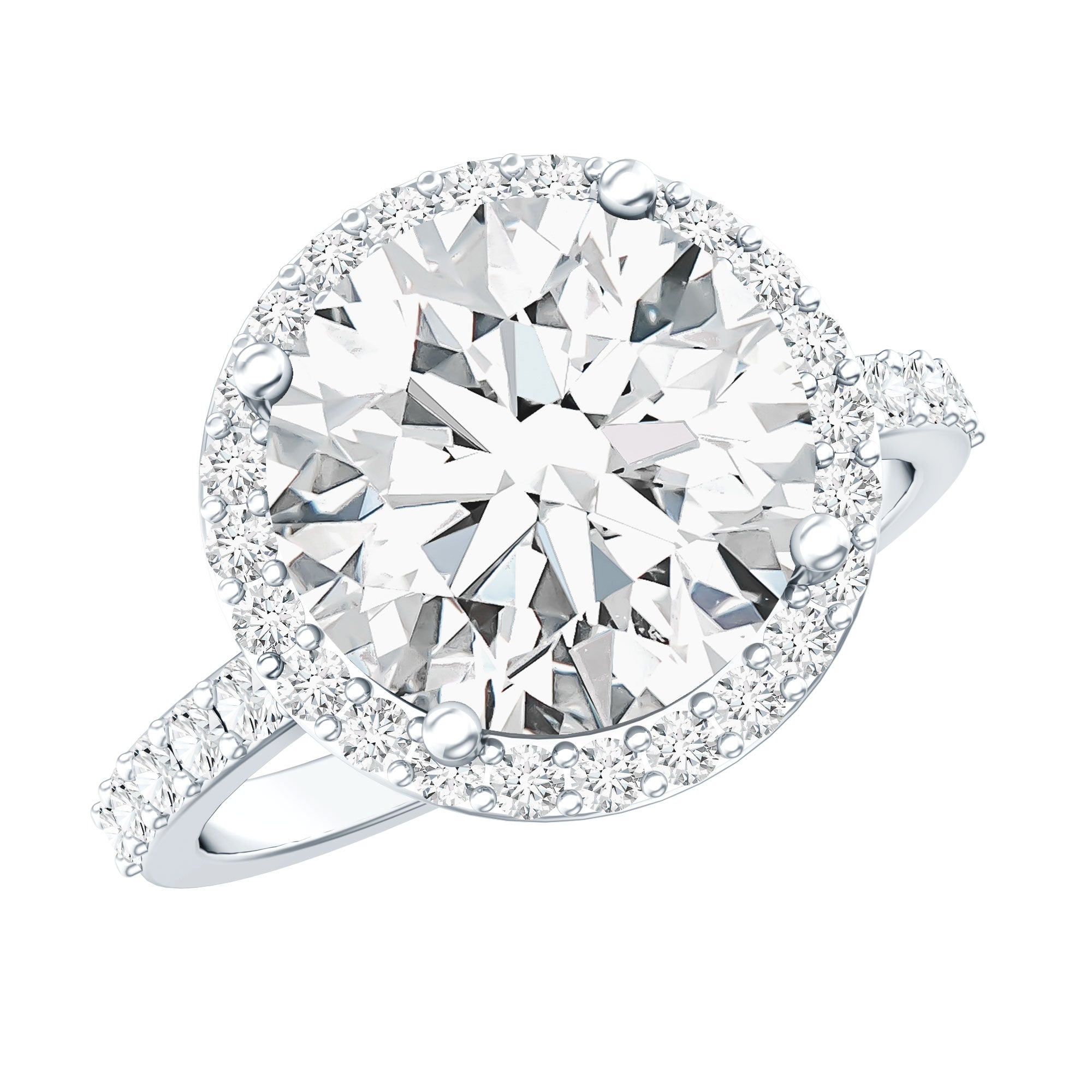 4 Carat Lab Grown Diamond Cocktail Engagement Ring with IGI Certificate Lab - ( E-VS1 ) - Rosec Jewels