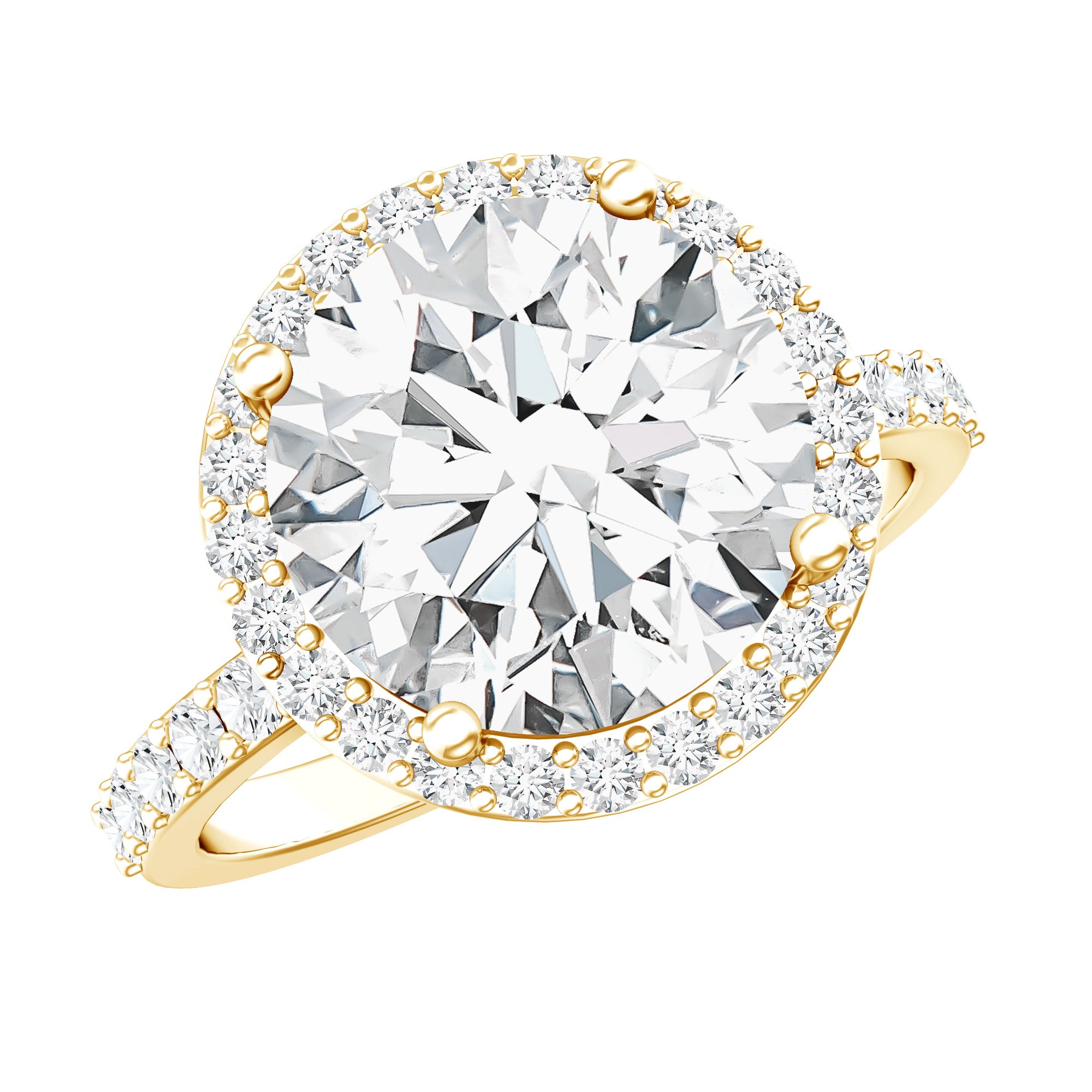 4 Carat Lab Grown Diamond Cocktail Engagement Ring with IGI Certificate Lab - ( E-VS1 ) - Rosec Jewels