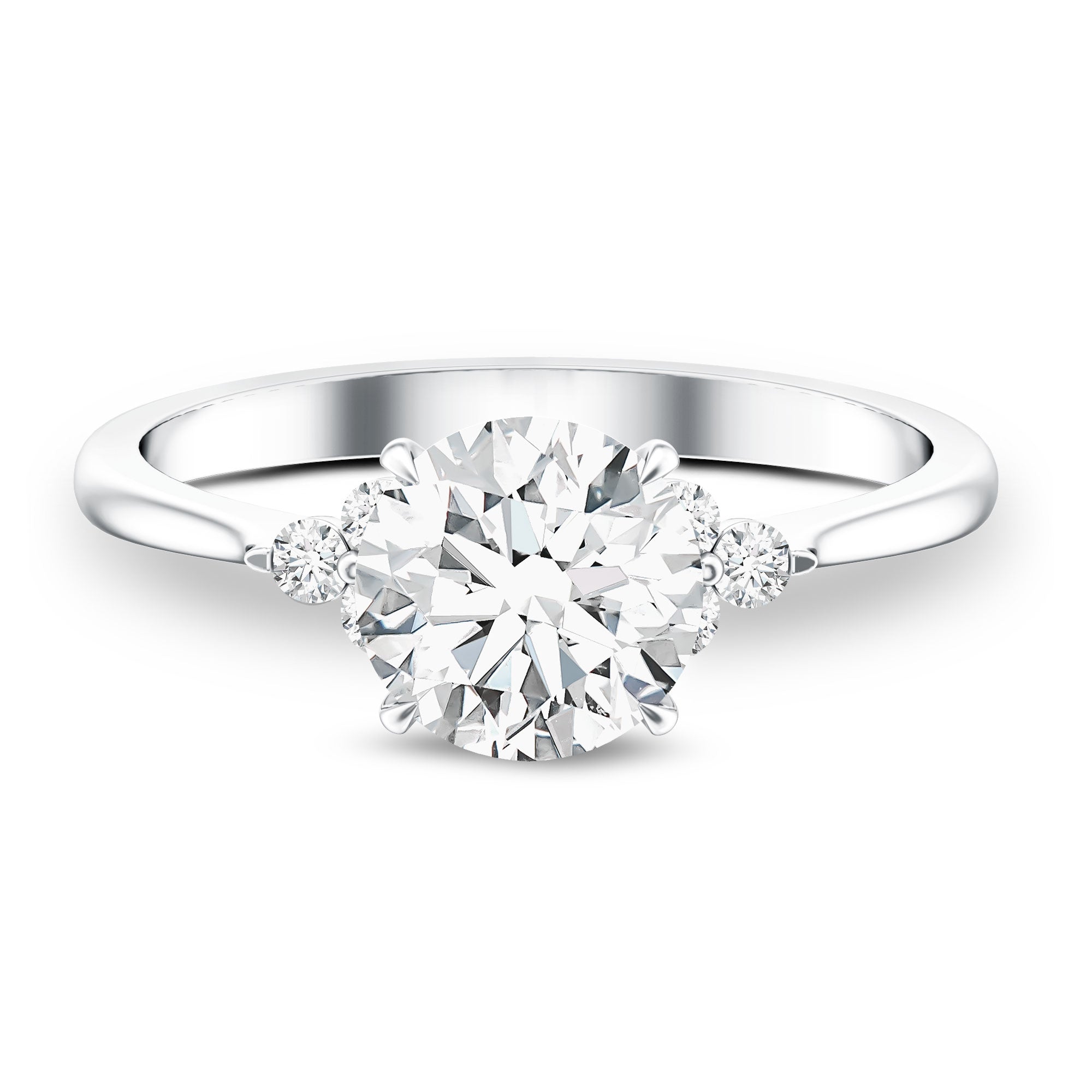 2 Carat Lab Grown Diamond Solitaire Engagement Ring for Women Lab - ( EF-VS ) - Rosec Jewels