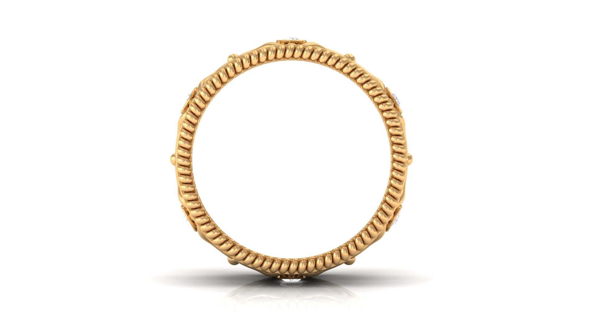 Rosec Jewels-Vintage Inspired Real Diamond Wedding Band Ring