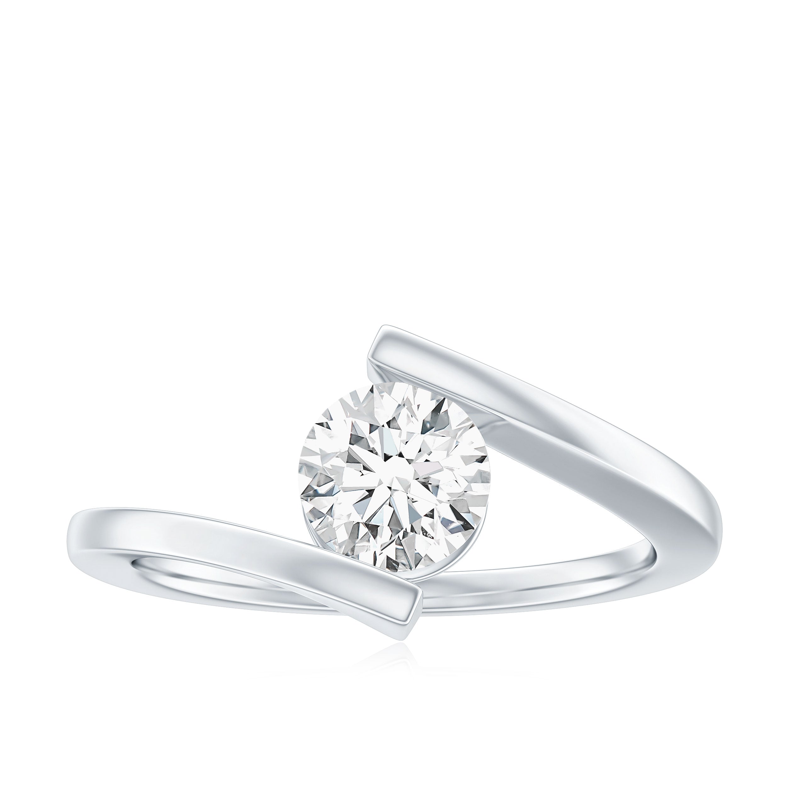 Round Brilliant Cut Moissanite Pre Engagement Ring D-VS1 - Rosec Jewels