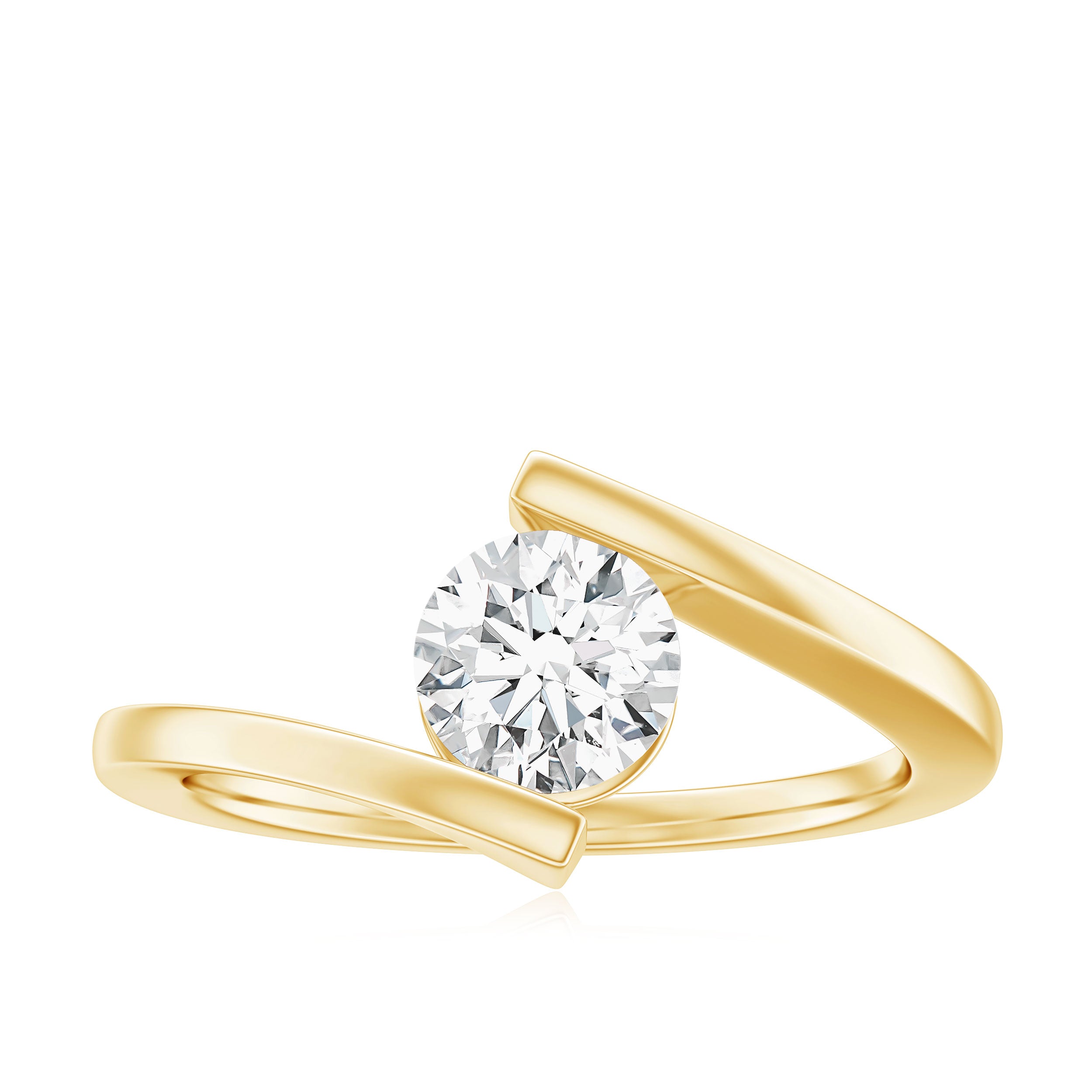 Round Brilliant Cut Moissanite Pre Engagement Ring D-VS1 - Rosec Jewels