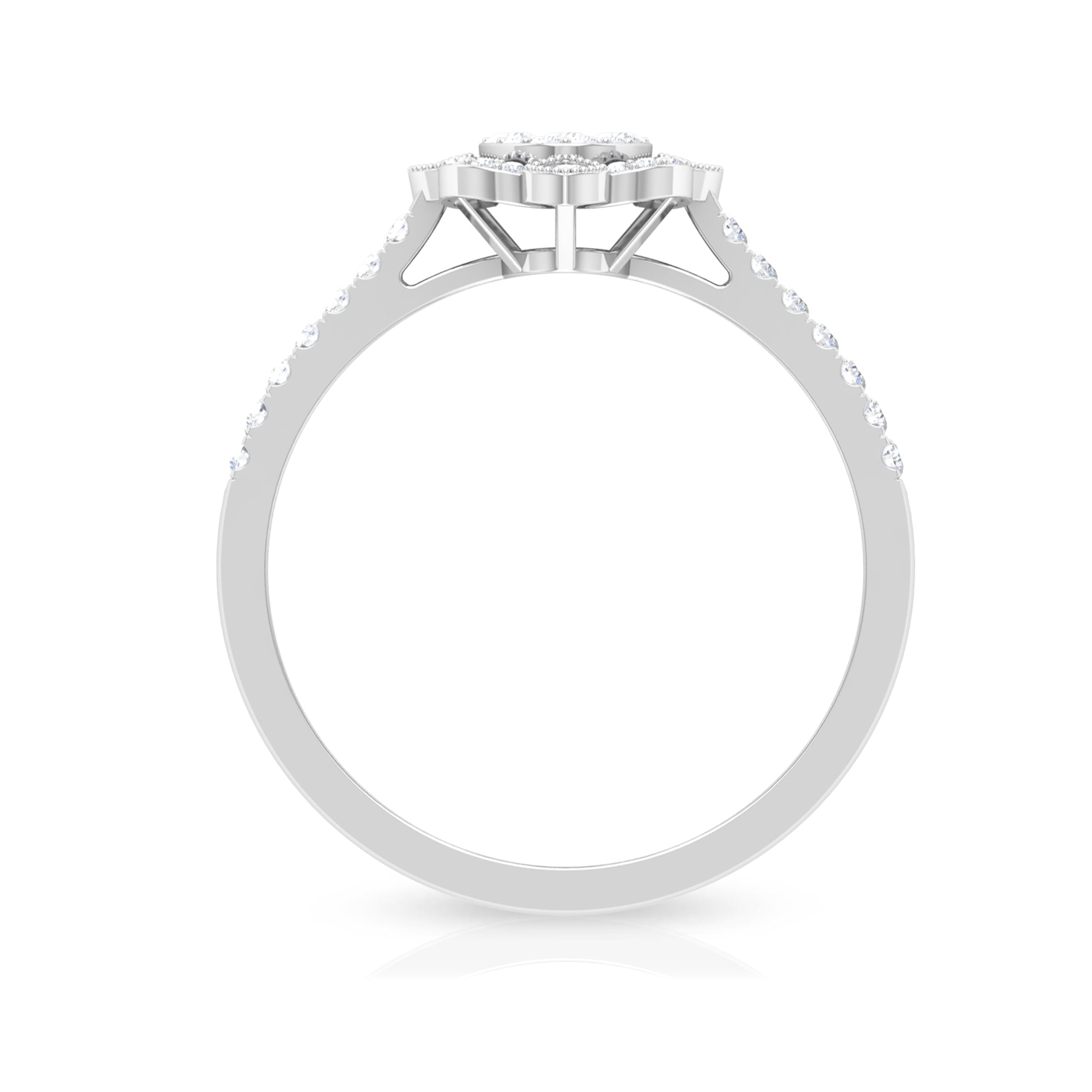 Rosec Jewels-3/4 CT Diamond Solitaire Illusion Art Deco Ring